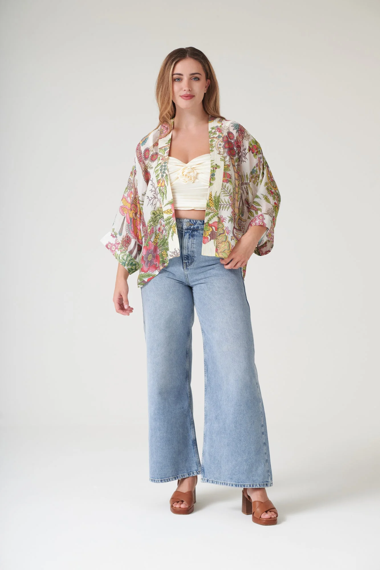 Boho Garden Ecru Kimono - Image 10