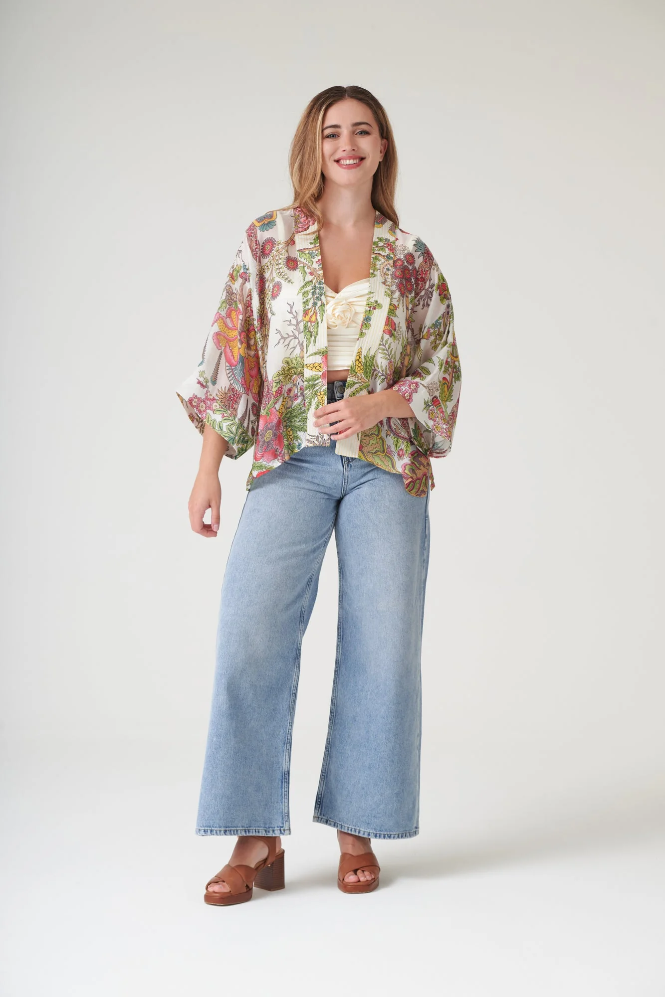 Boho Garden Ecru Kimono - Image 5