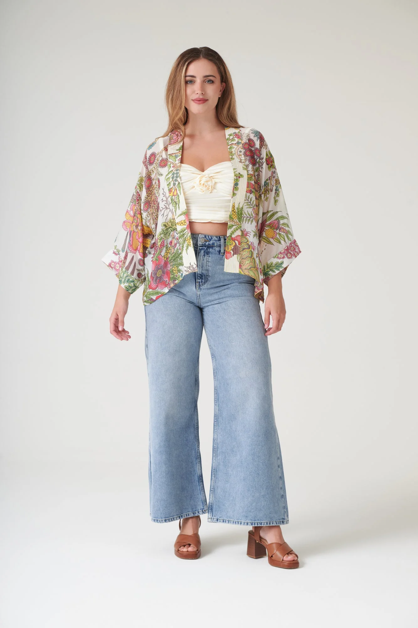 Boho Garden Ecru Kimono - Image 8