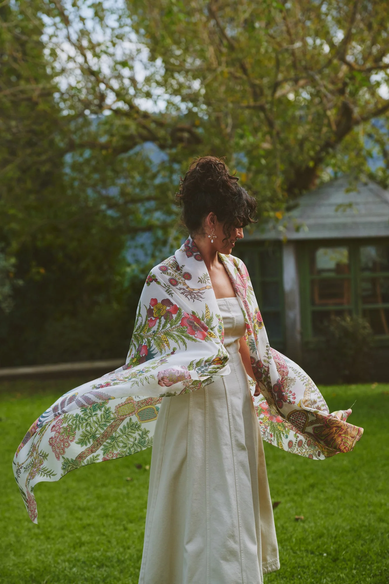 Boho Garden Ecru Scarf