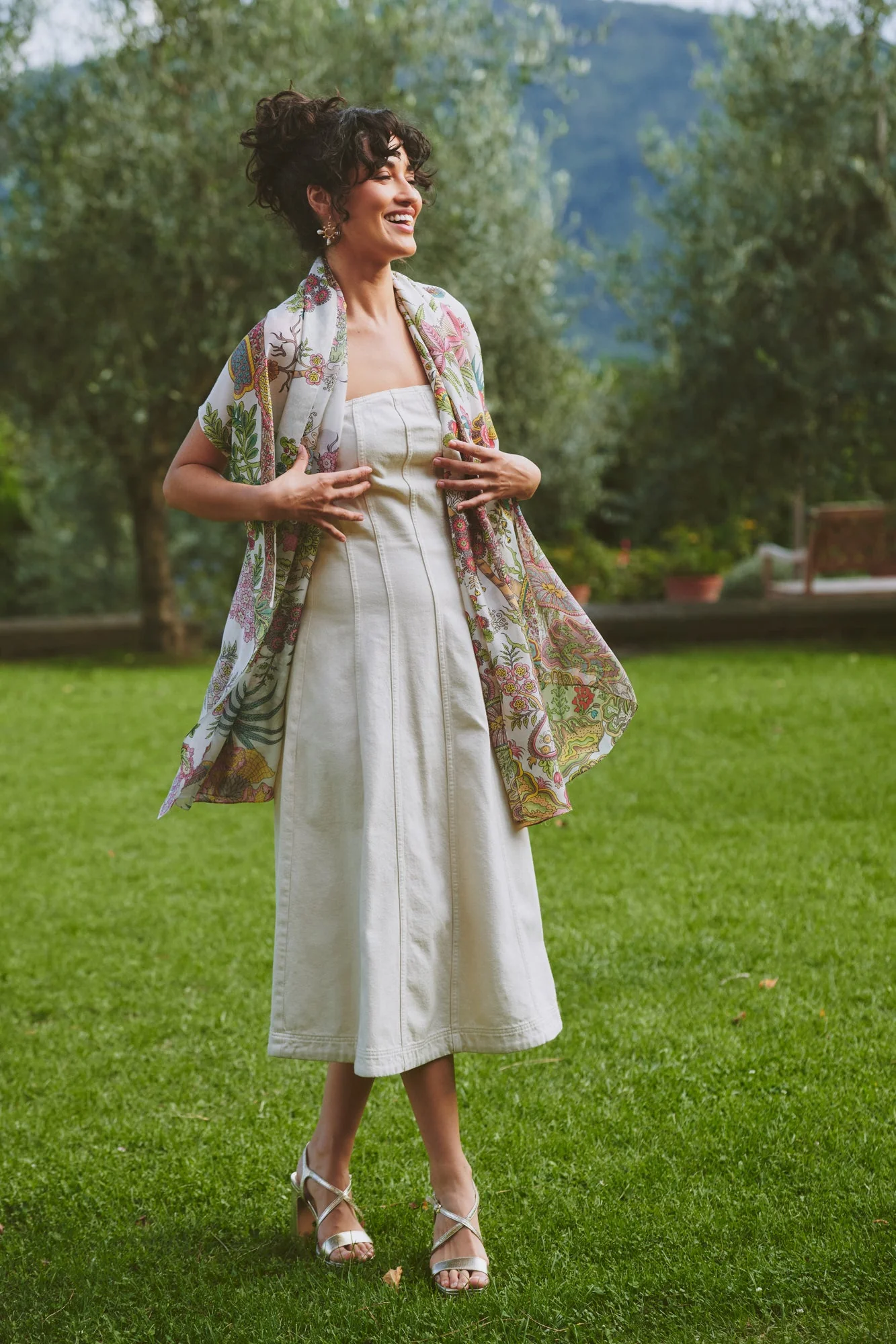 Boho Garden Ecru Scarf - Image 2