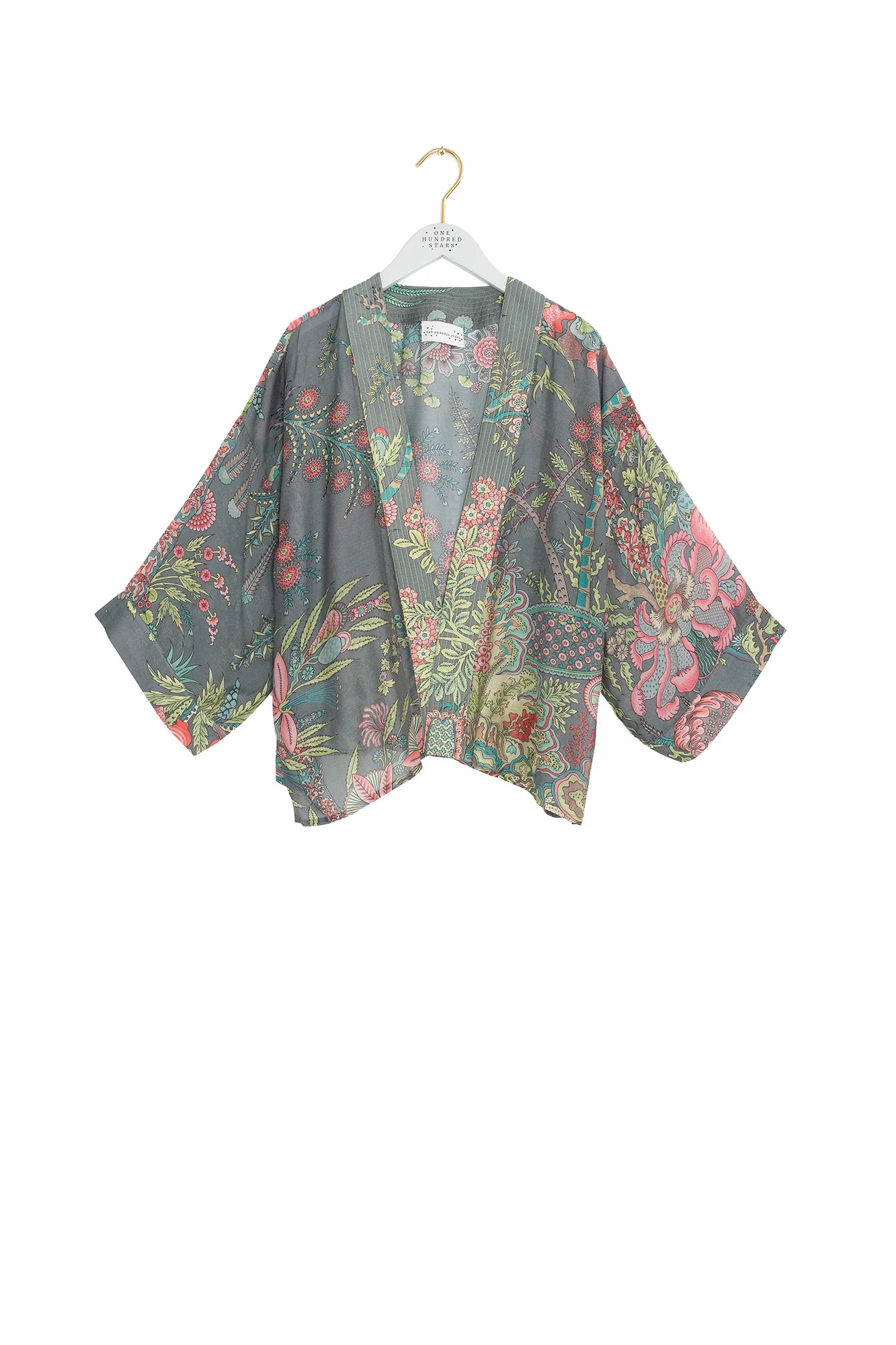 Boho Garden Grey Kimono - Image 7