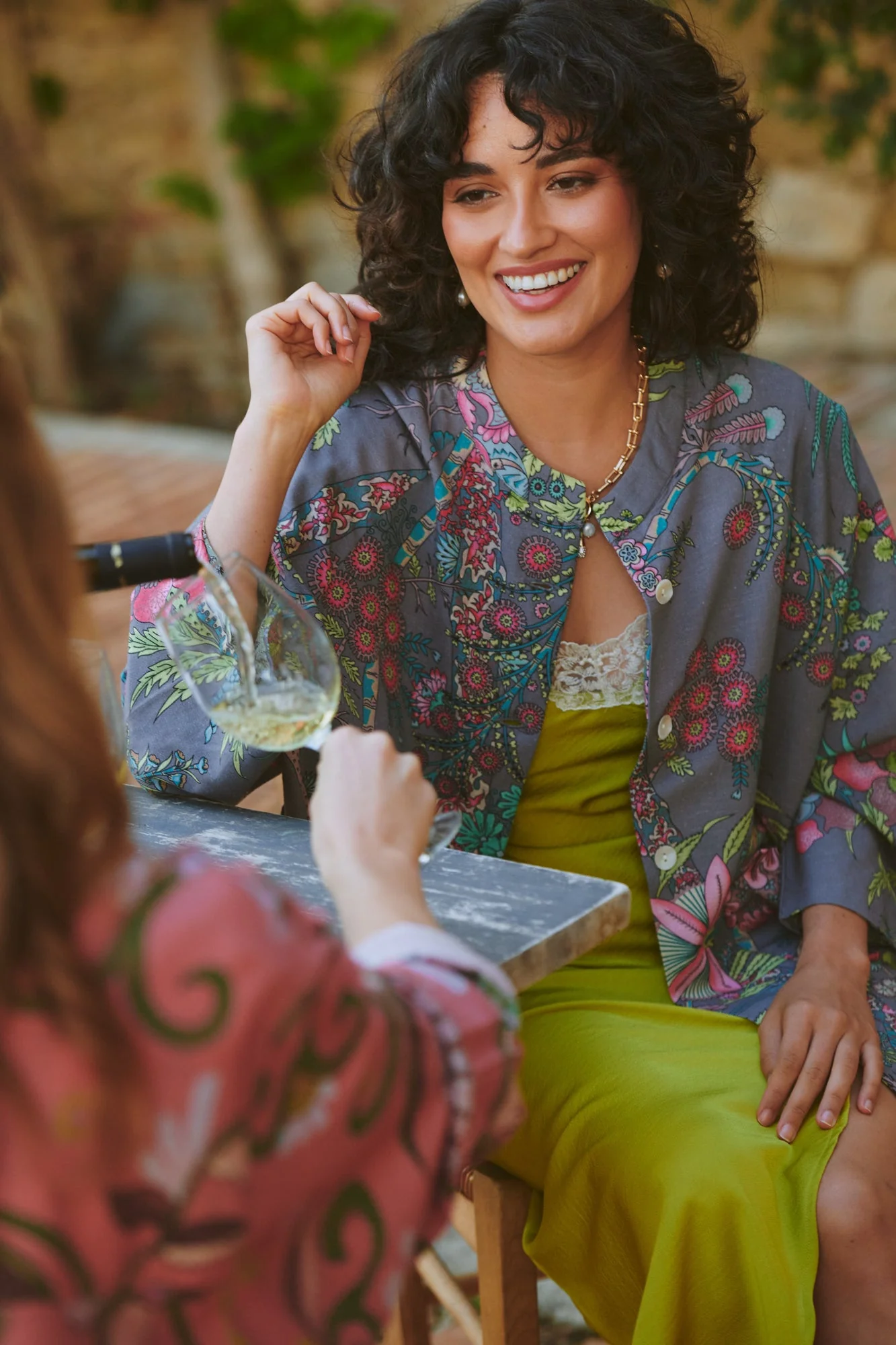 Boho Garden Grey Summer Jacket - Image 3