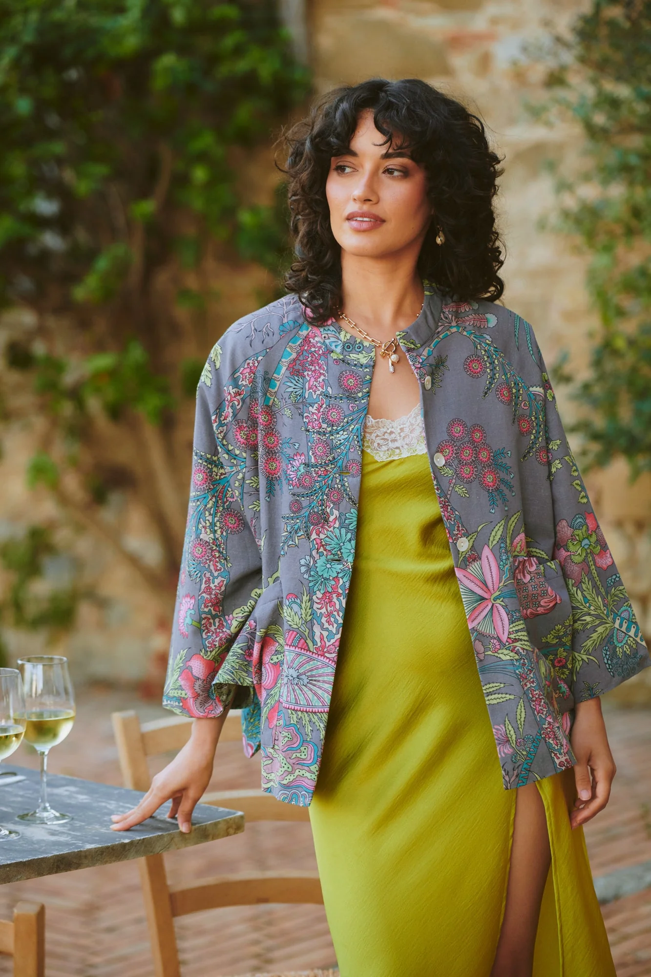 Boho Garden Grey Summer Jacket - Image 6
