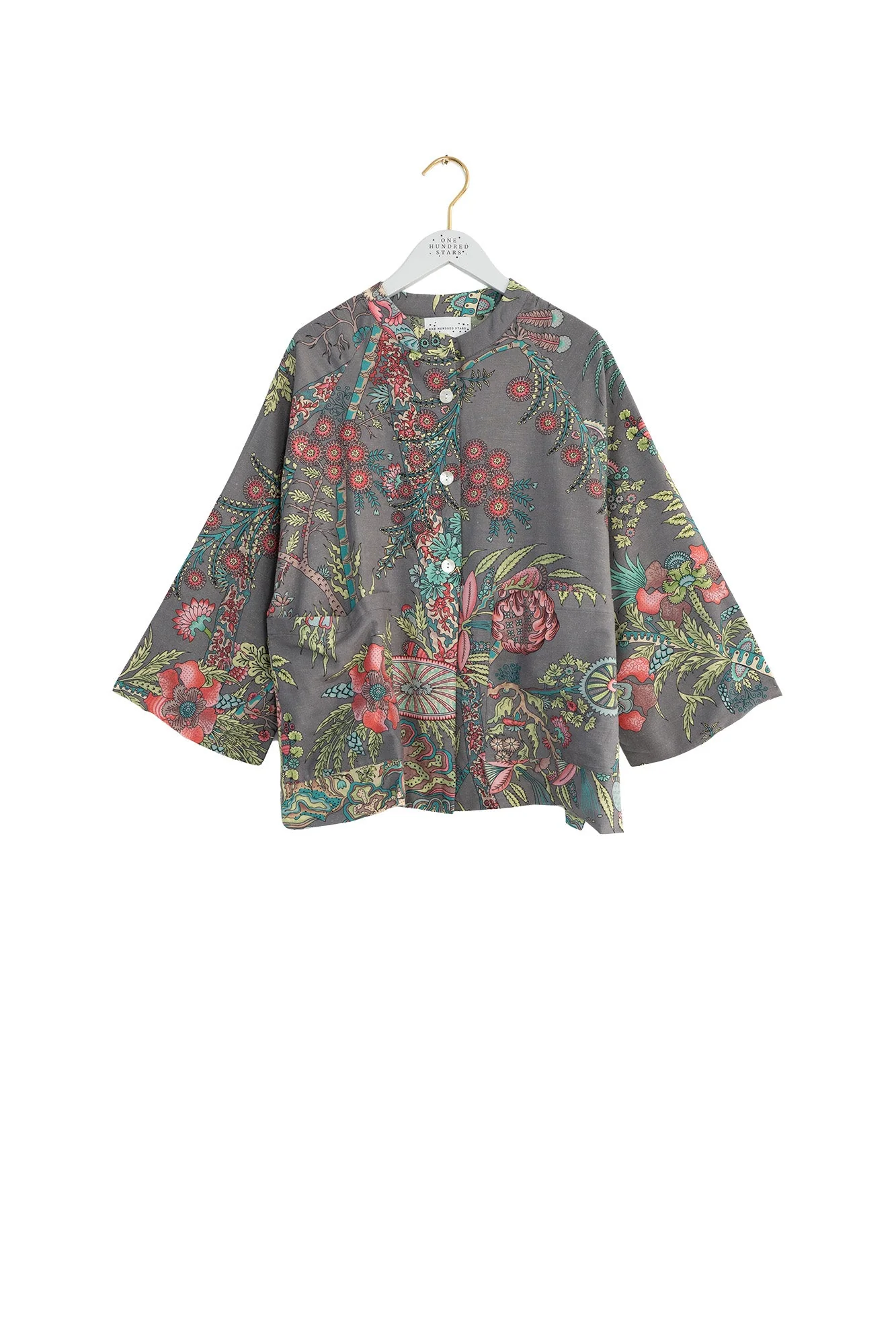 Boho Garden Grey Summer Jacket - Image 7