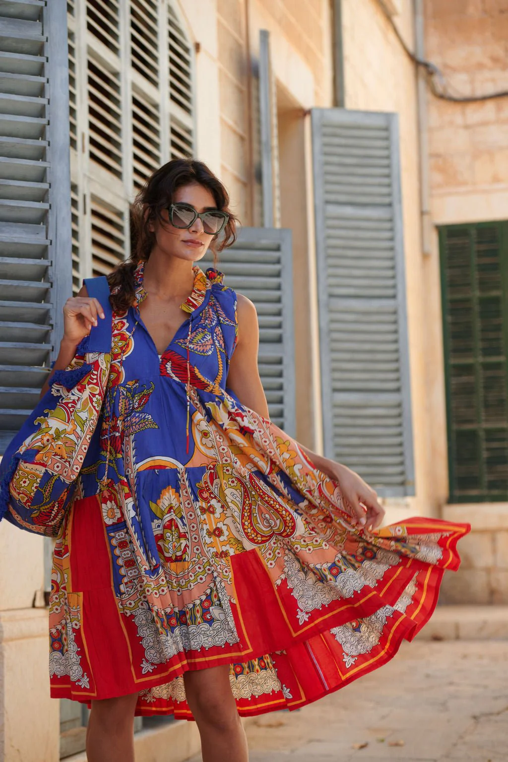 Carnival Cobalt Frill Dress - Image 2
