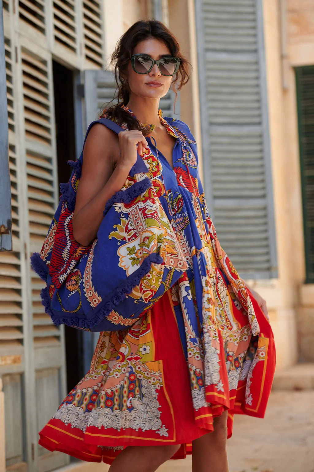 Carnival Cobalt Frill Dress - Image 3