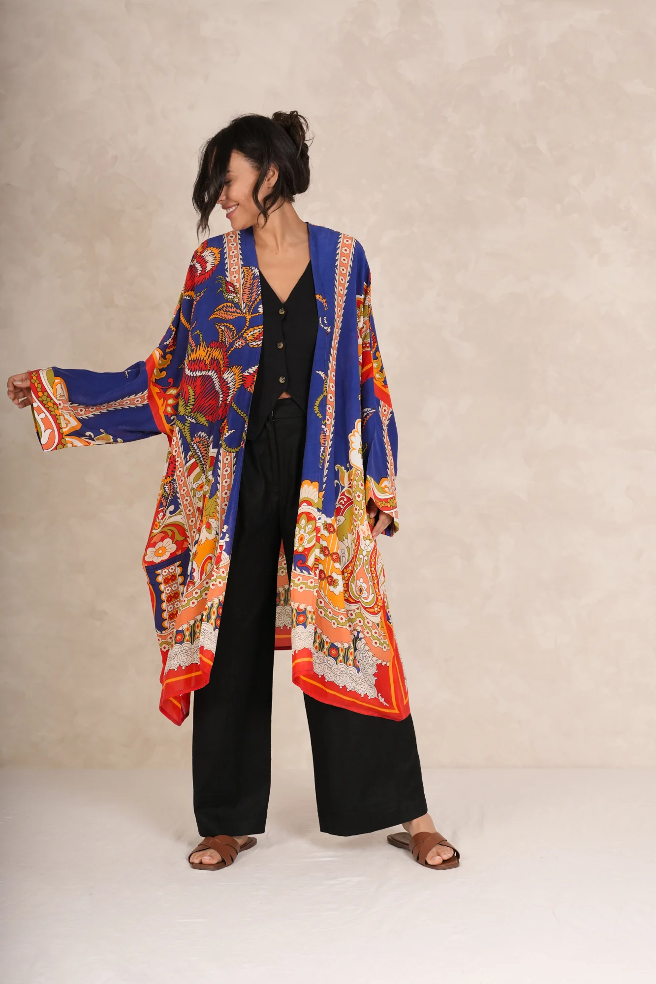 Carnival Cobalt Grande Kimono - Image 5