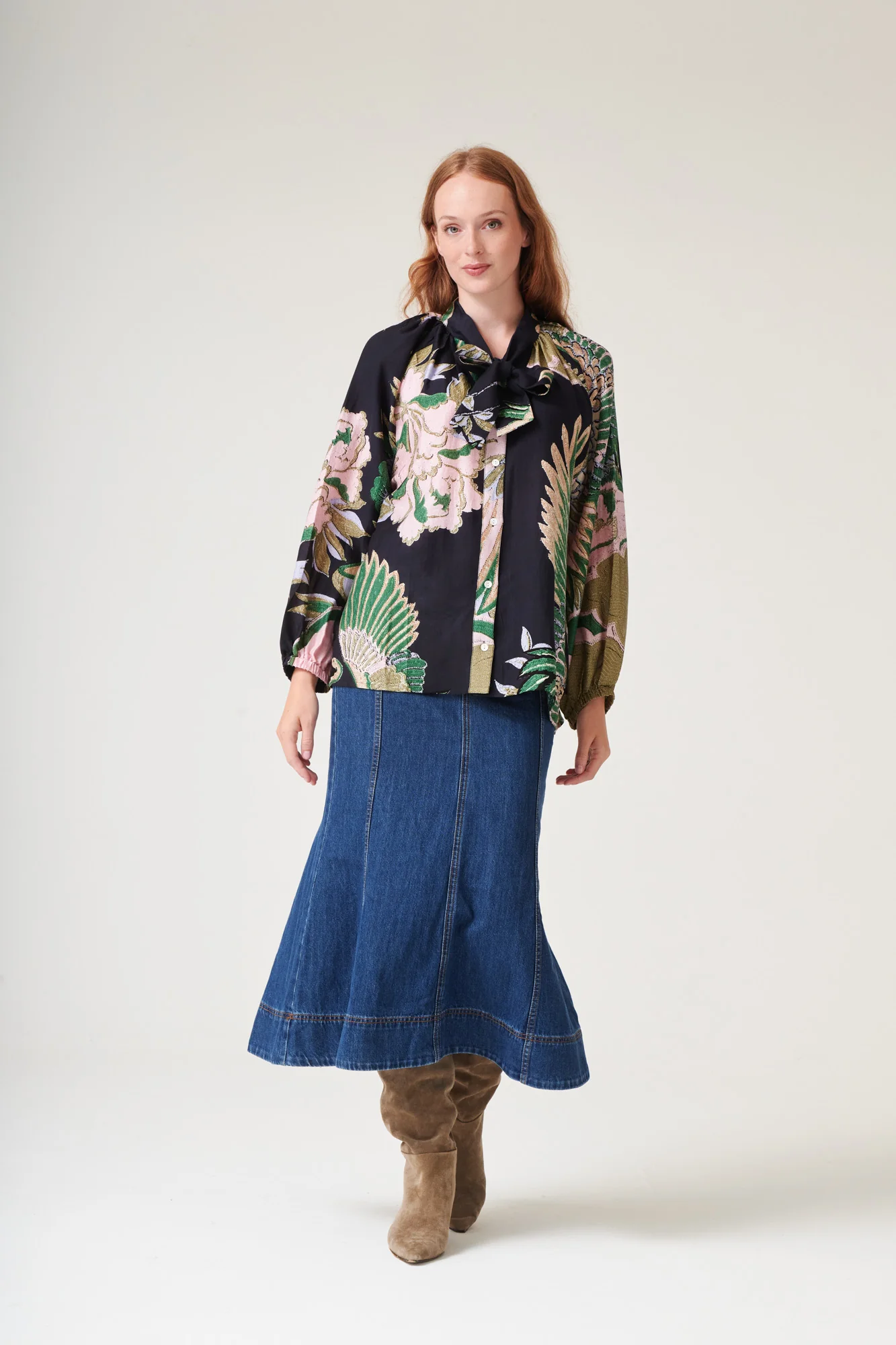 Crane Emerald PussyBow Blouse - Image 3