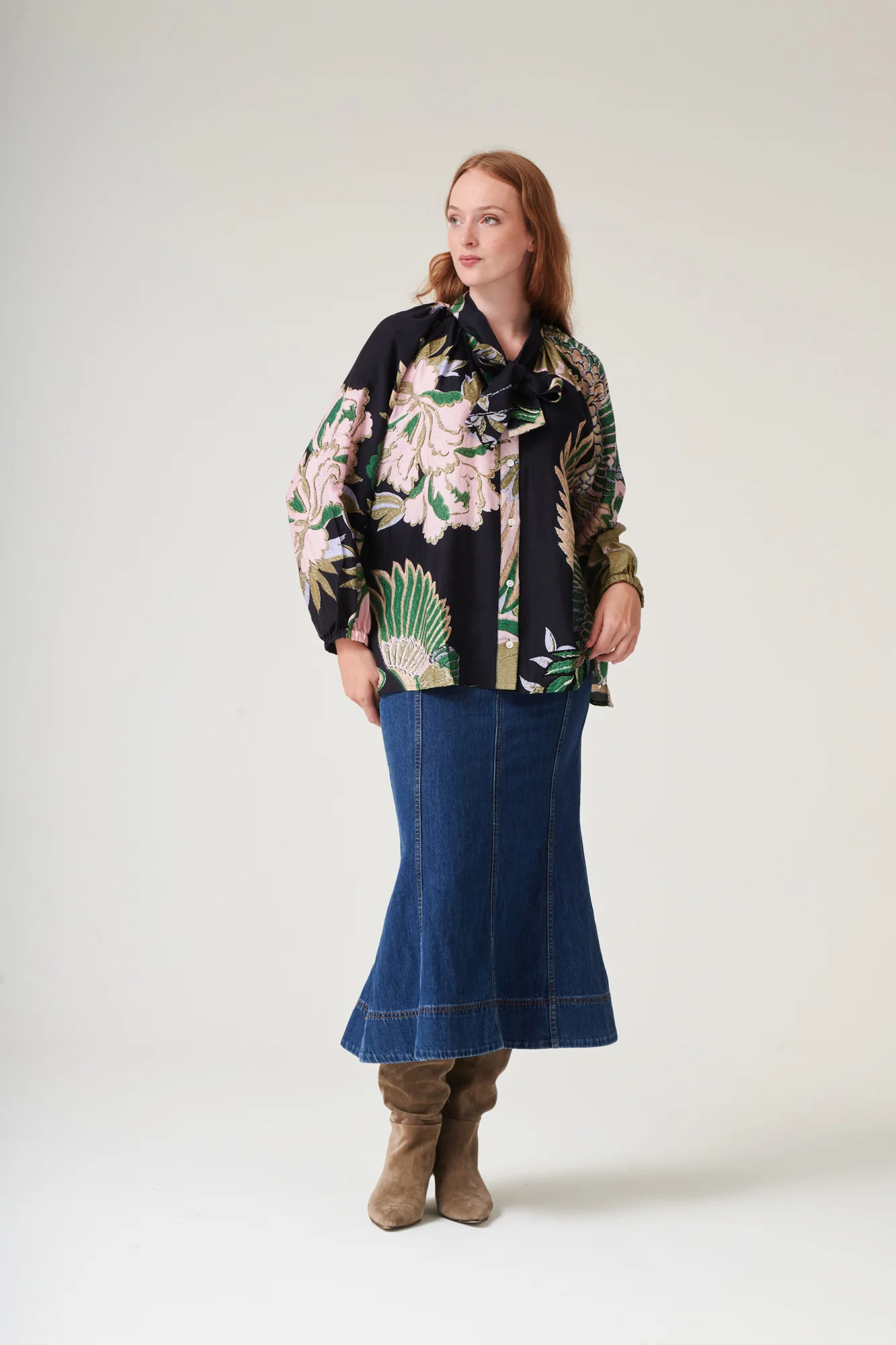 Crane Emerald PussyBow Blouse - Image 4
