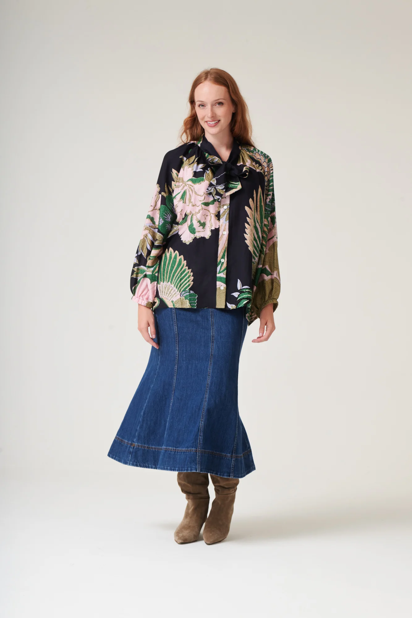 Crane Emerald PussyBow Blouse - Image 5