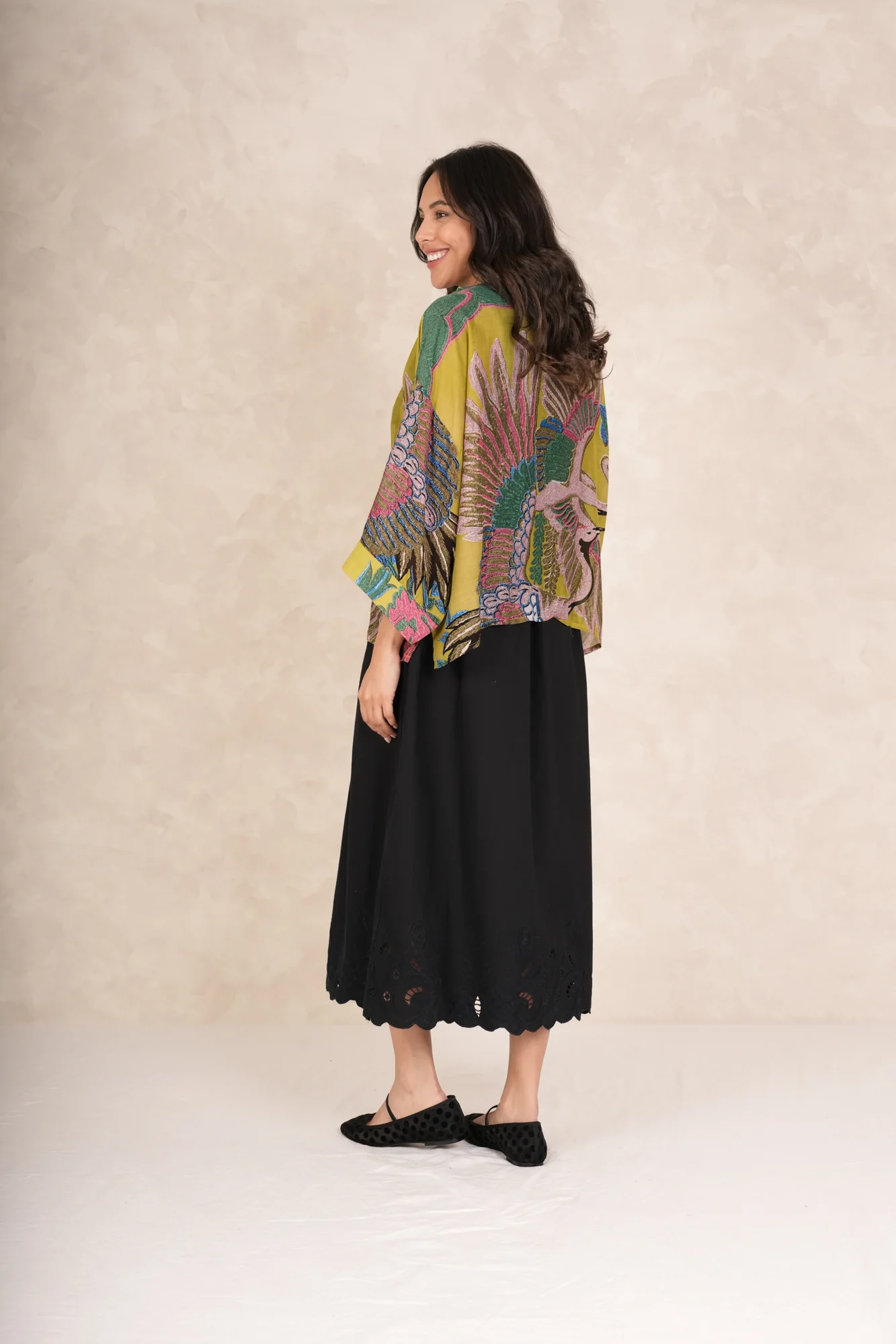 Crane Olive Kimono - Image 3