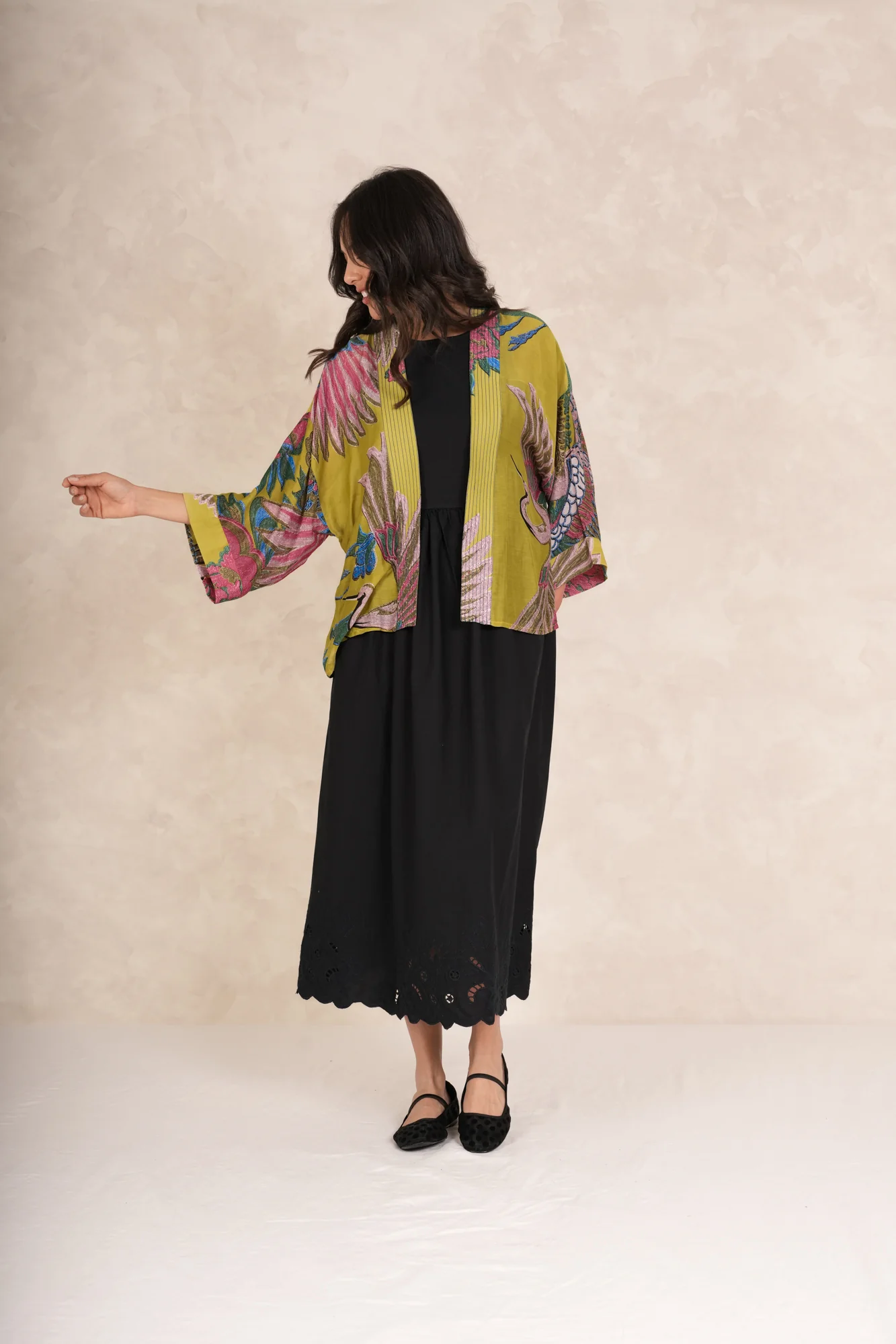 Crane Olive Kimono - Image 4