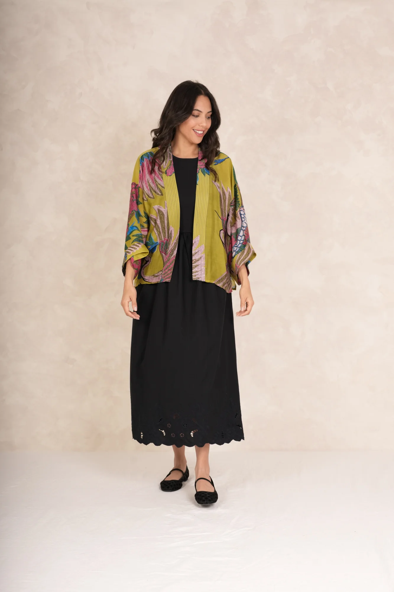 Crane Olive Kimono - Image 5