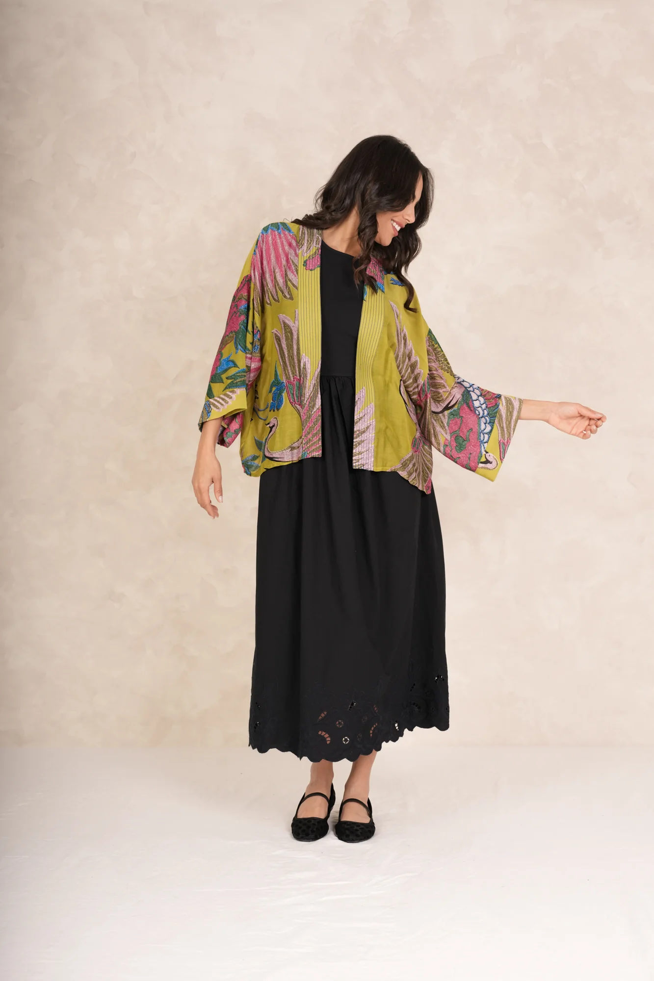 Crane Olive Kimono - Image 6