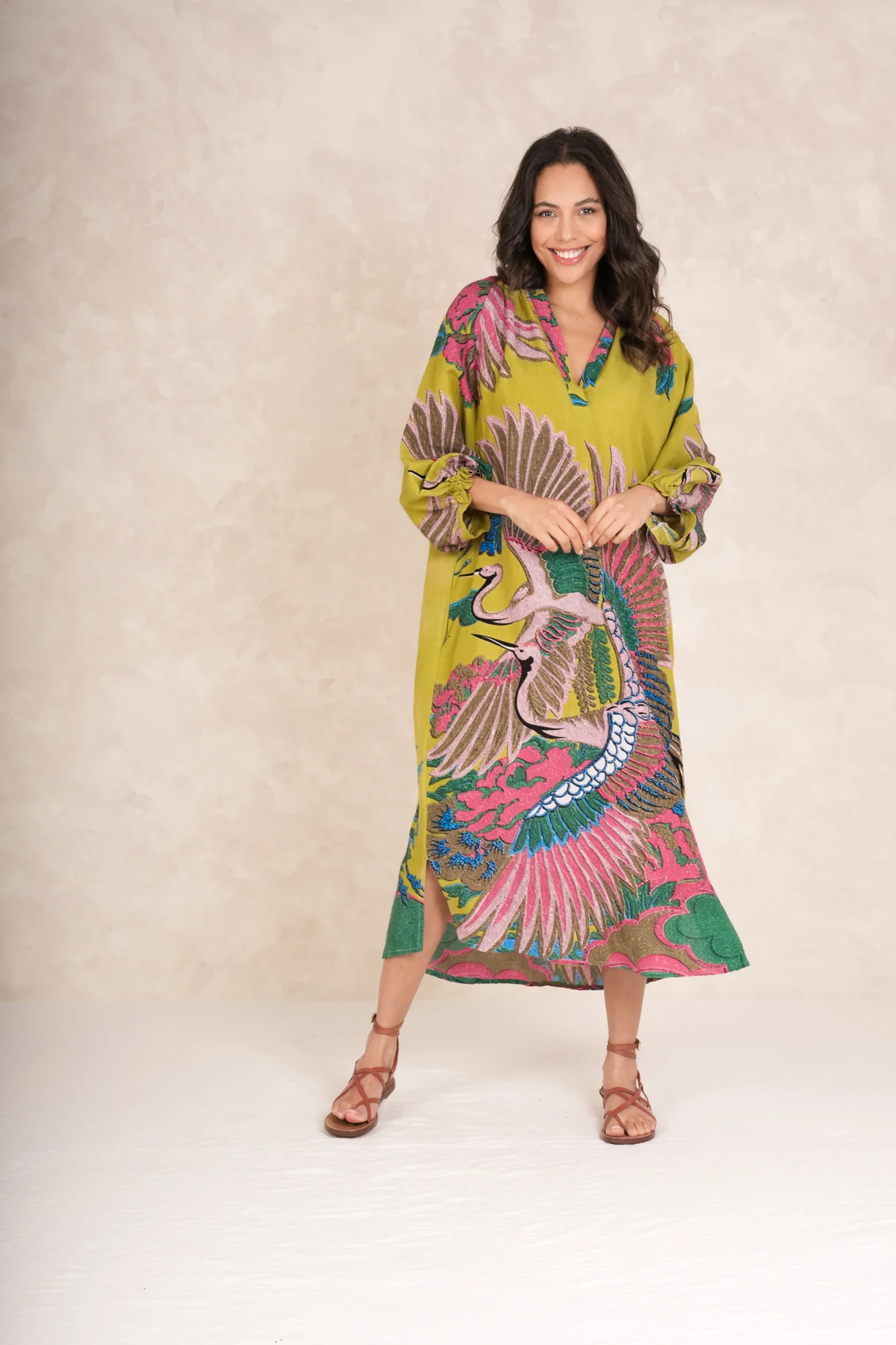 Crane Olive Raglan Dress - Image 3