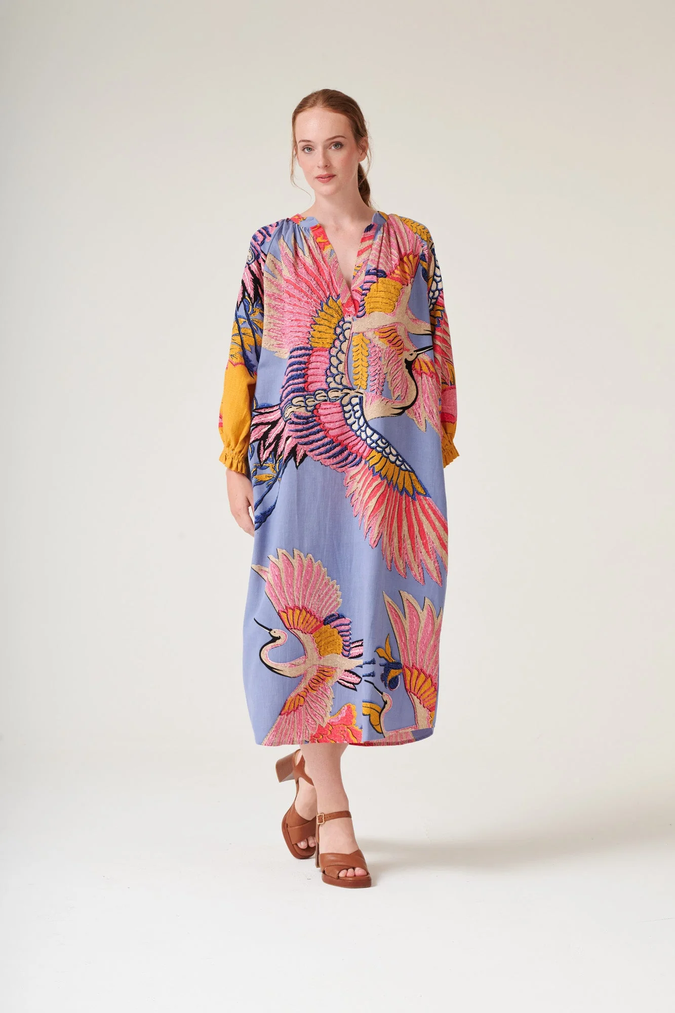 Crane Periwinkle Raglan Dress