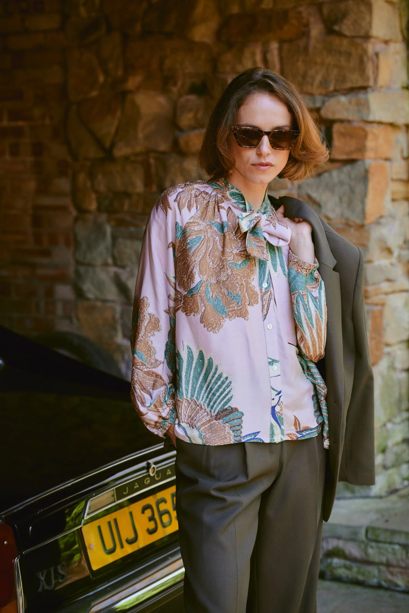 Crane Plaster Pink PussyBow Blouse - Image 5