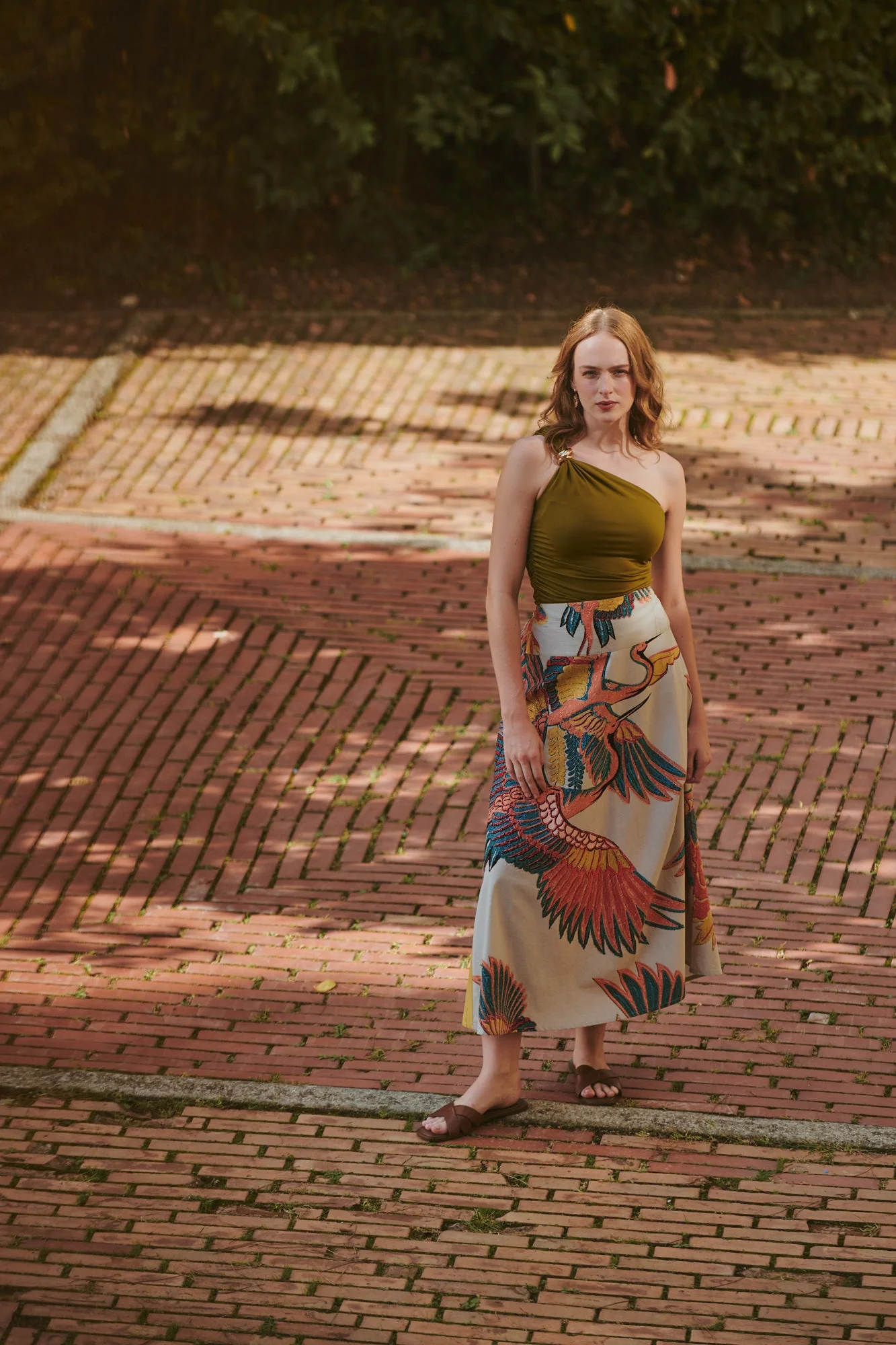 Crane Stone A-line Maxi Skirt - Image 2