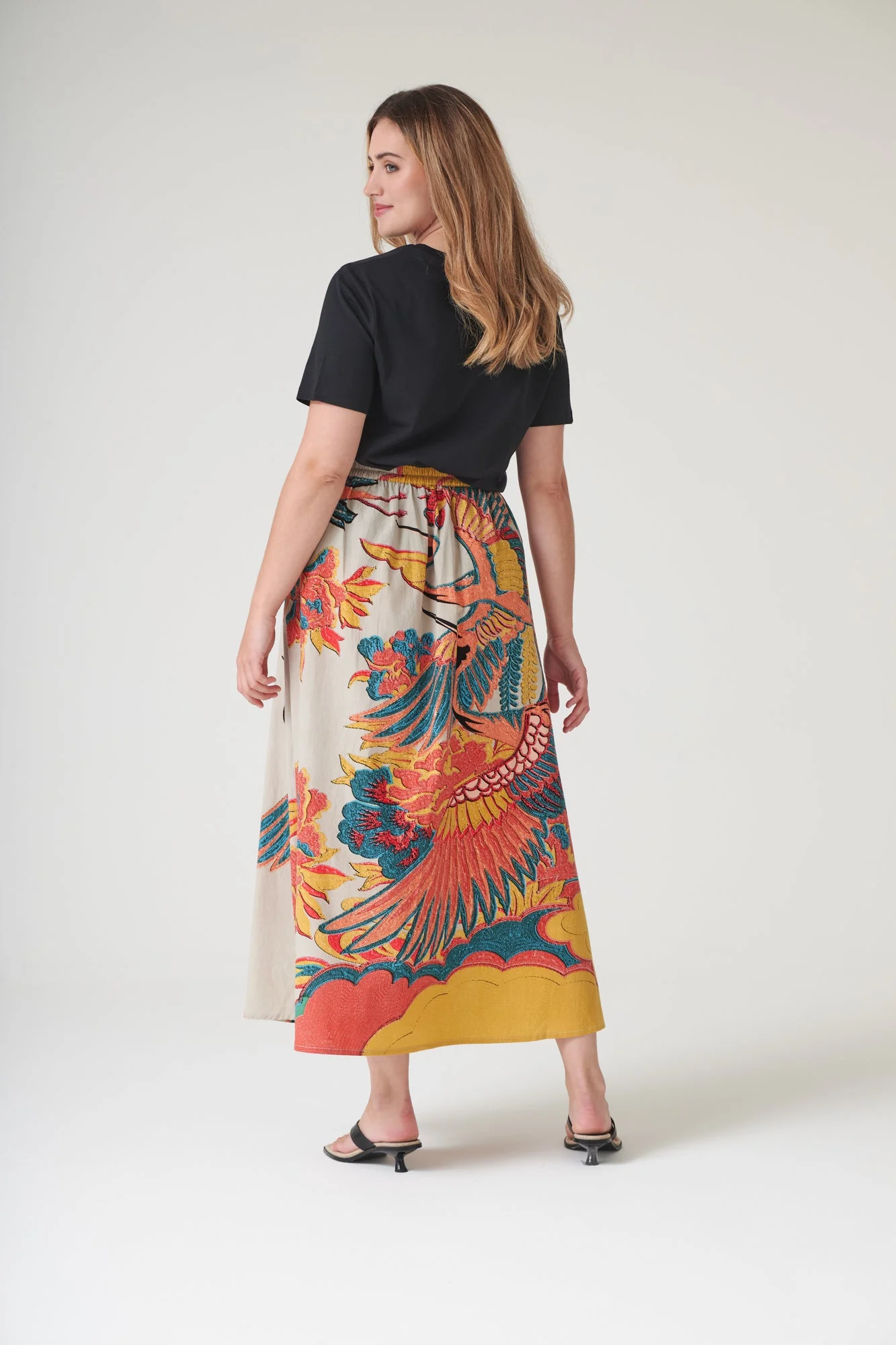 Crane Stone A-line Maxi Skirt - Image 5