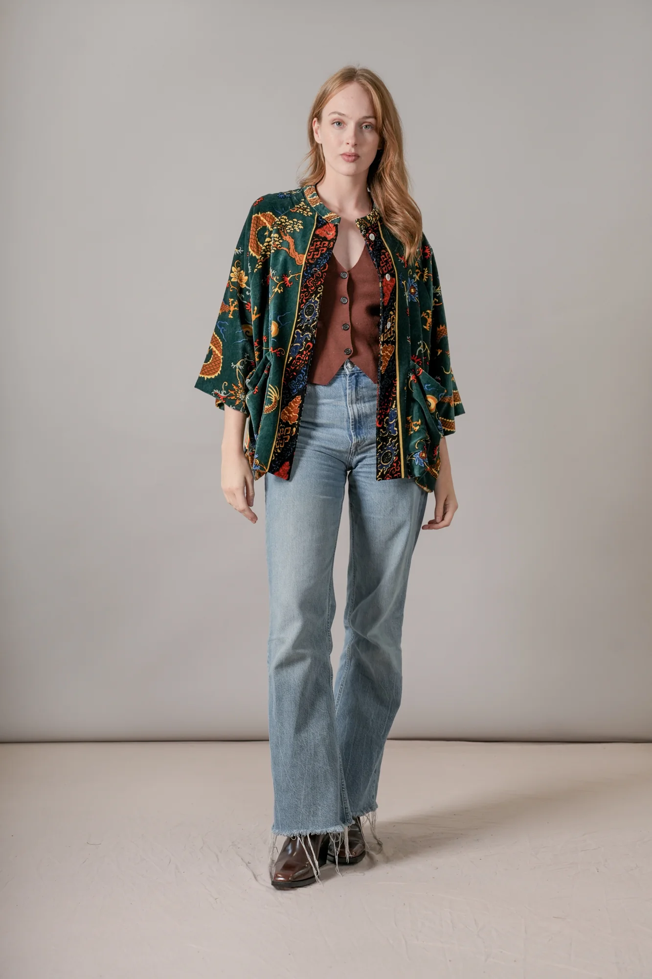 Dragon Green Velvet Jacket - Image 2