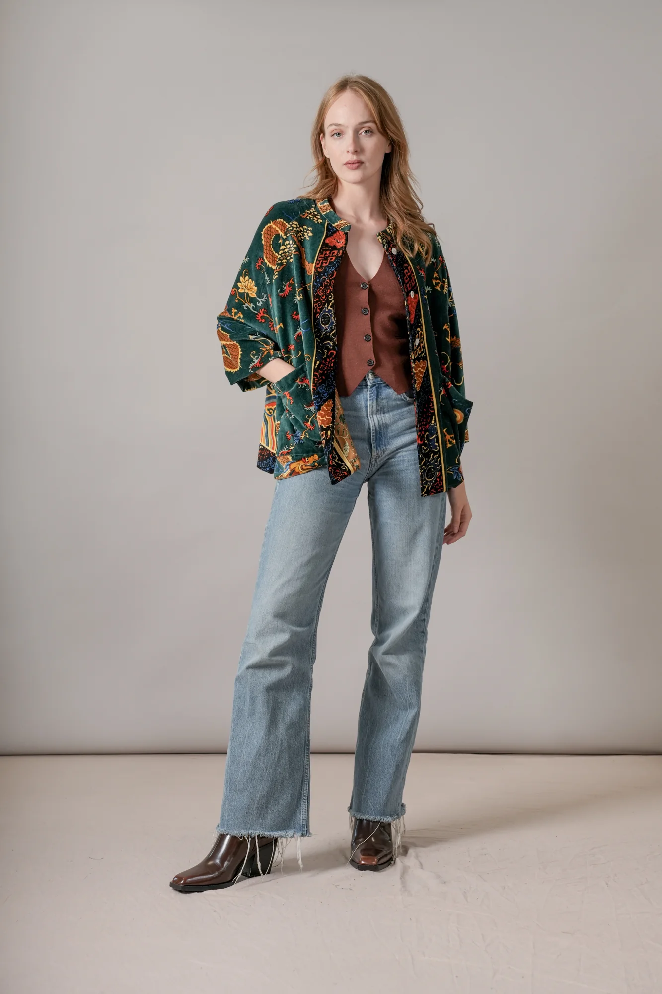 Dragon Green Velvet Jacket - Image 4