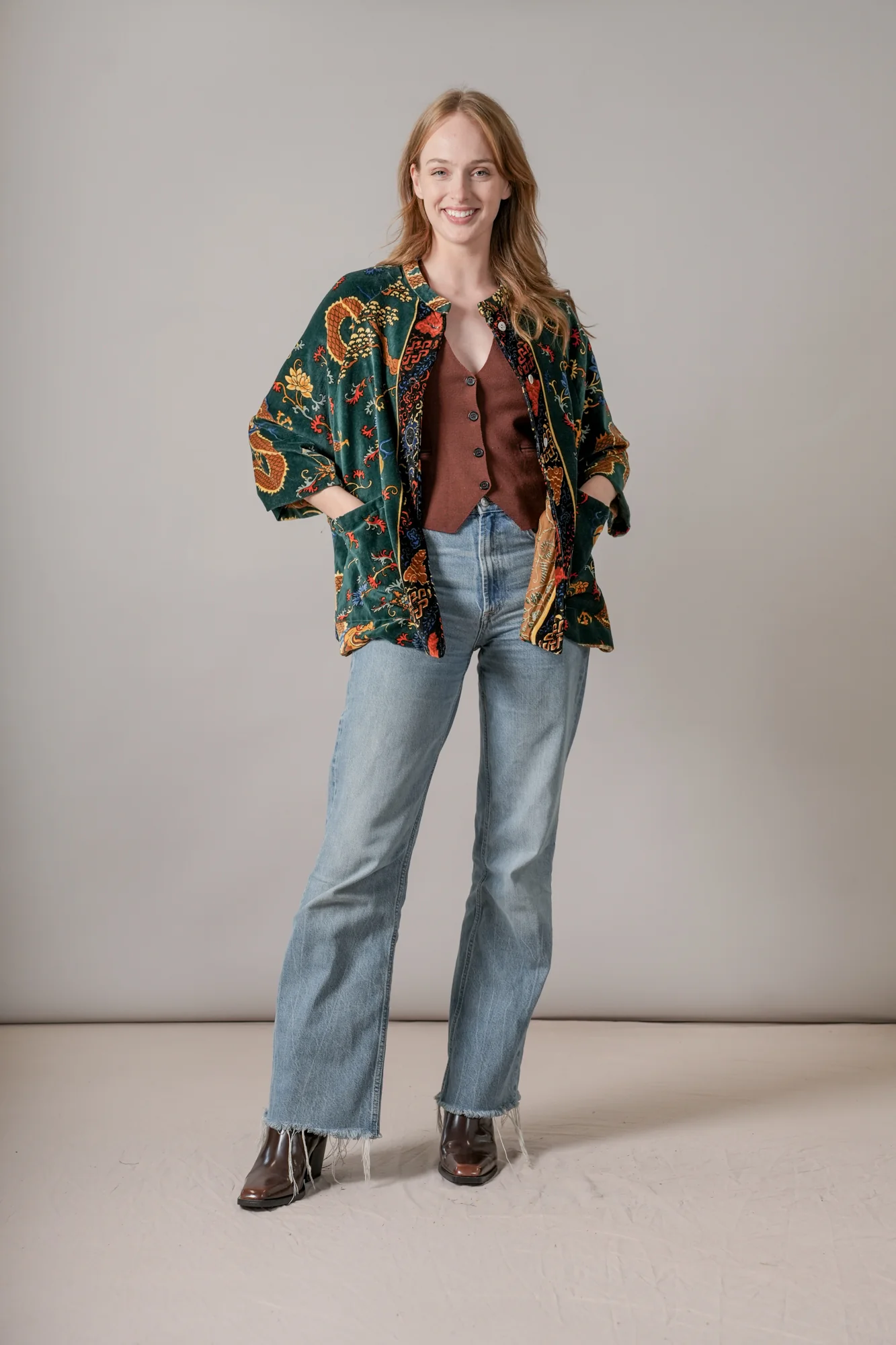 Dragon Green Velvet Jacket - Image 5