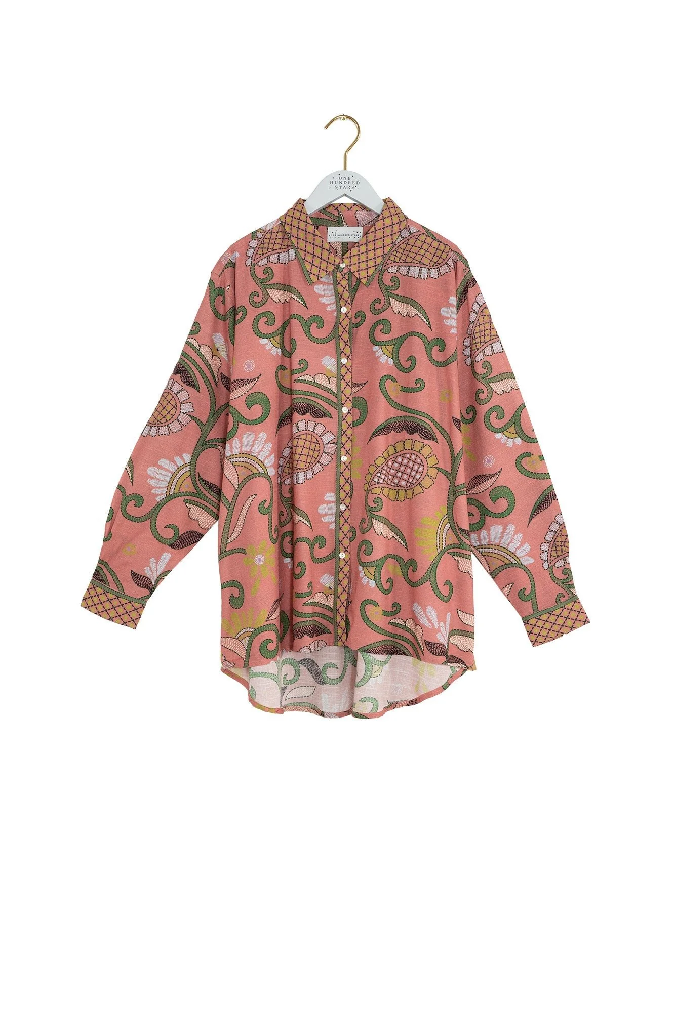 Giant Kantha Dusk Oversized Shirt - Image 3