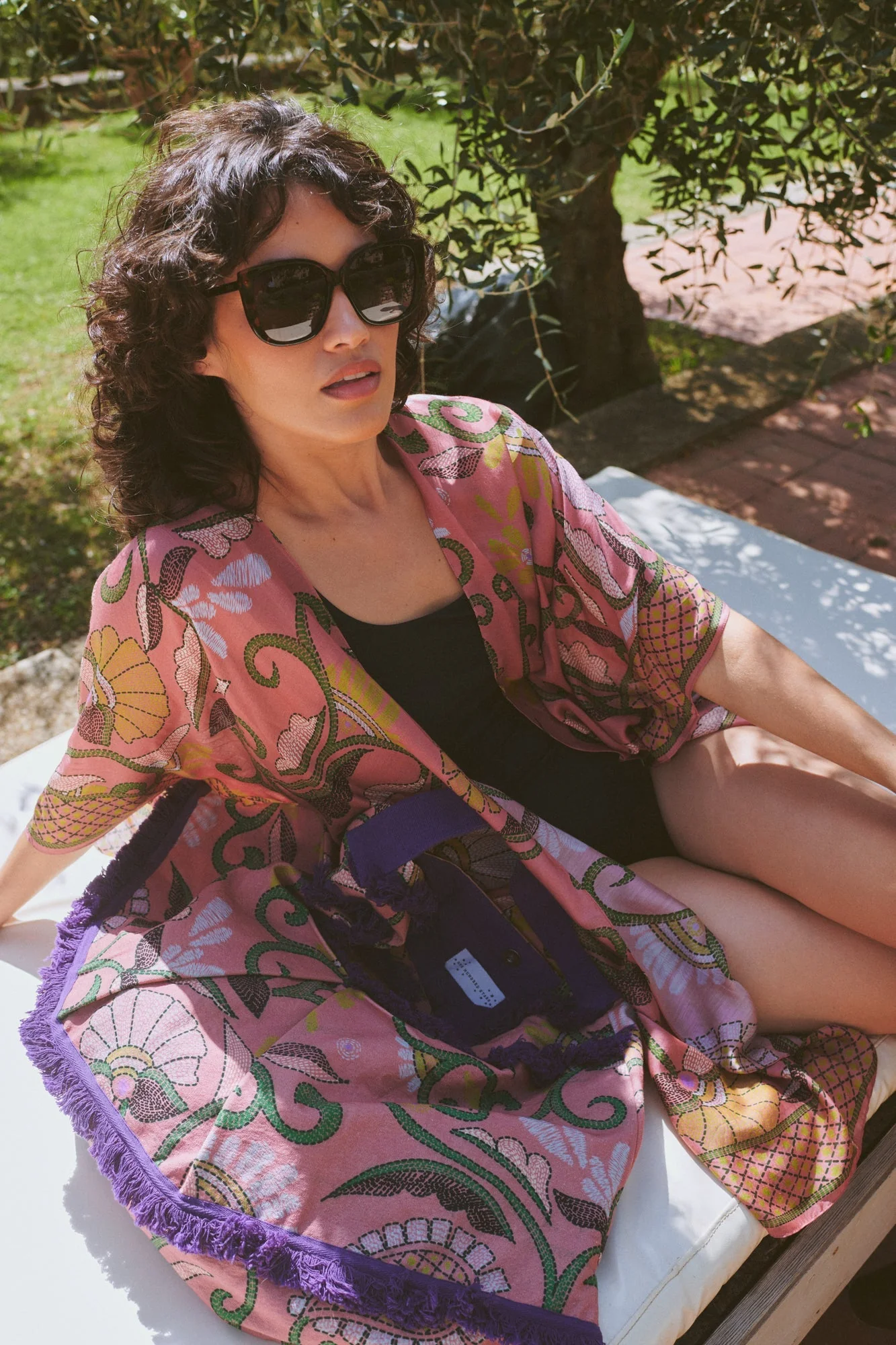Giant Kantha Dusk Slouch Bag