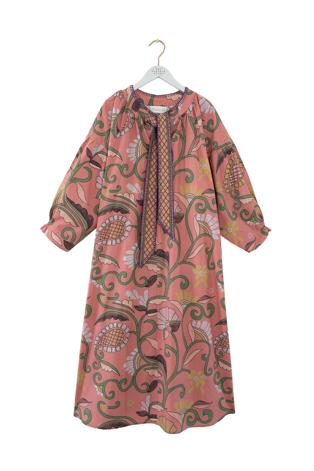 Giant Kantha Dusk Tie Dress - Image 6