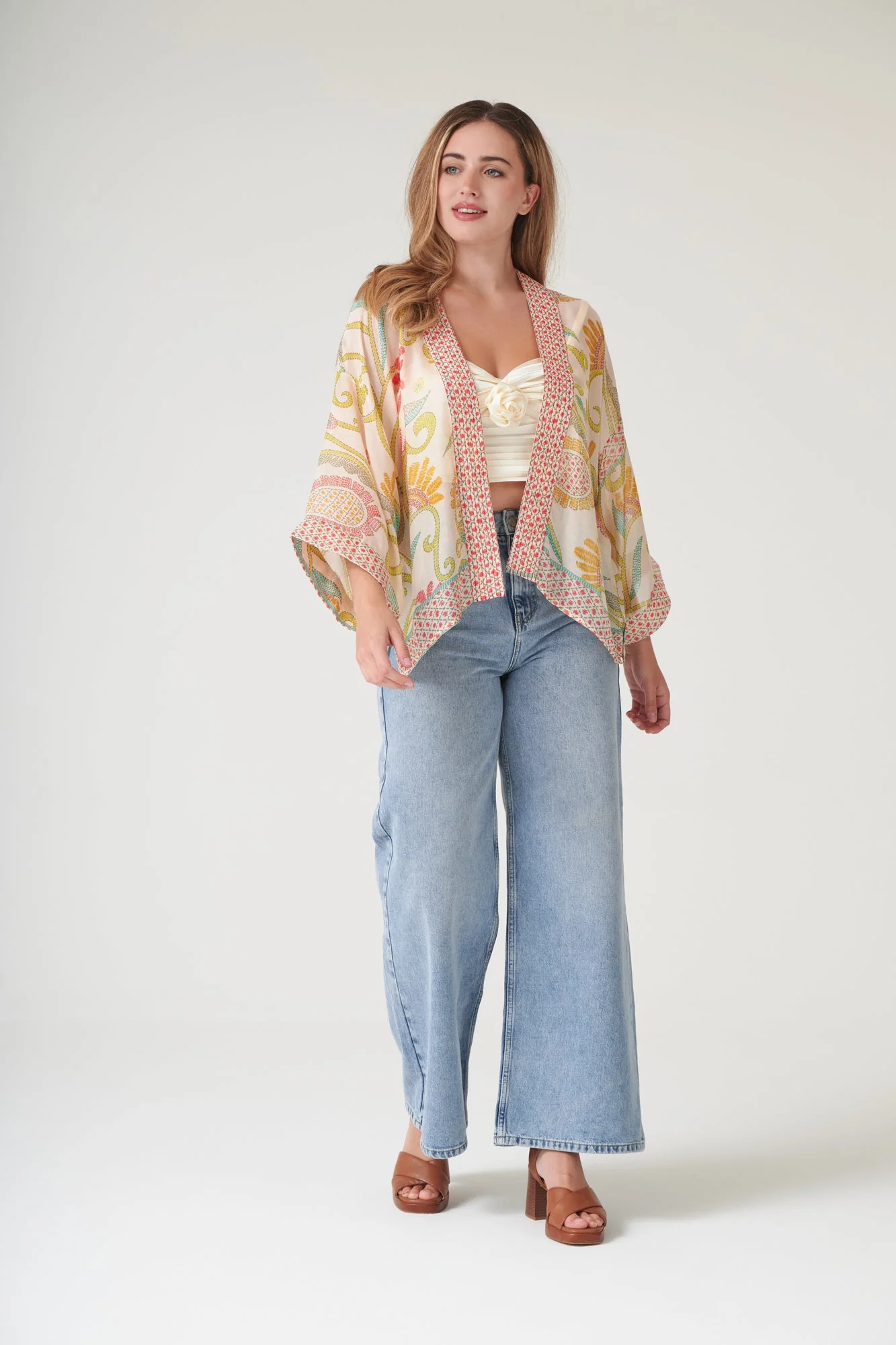 Giant Kantha Lime Kimono - Image 5