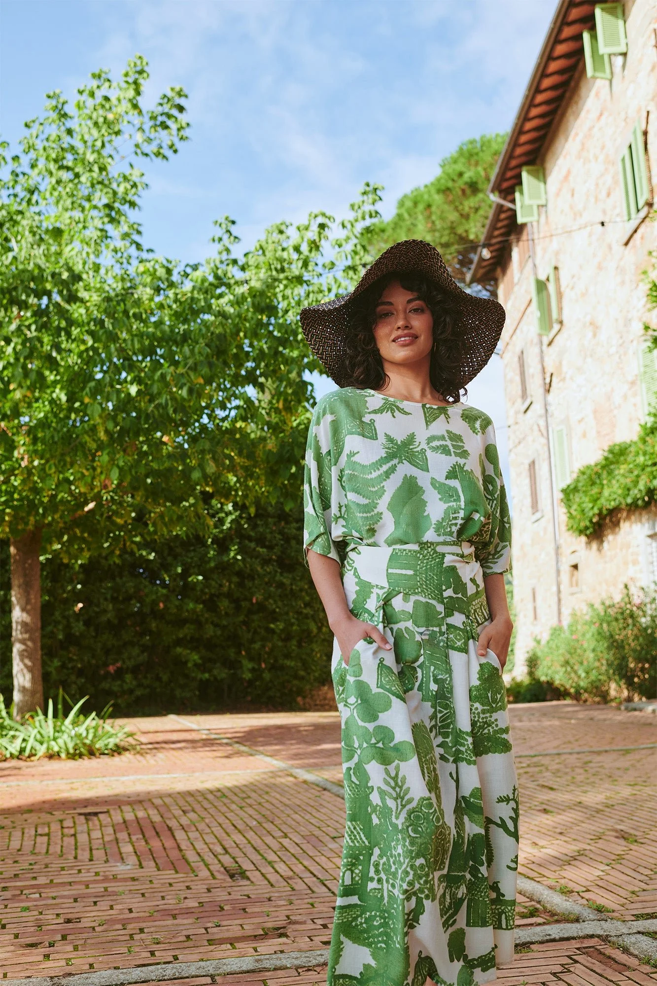 Giant Willow Green Obi Dress
