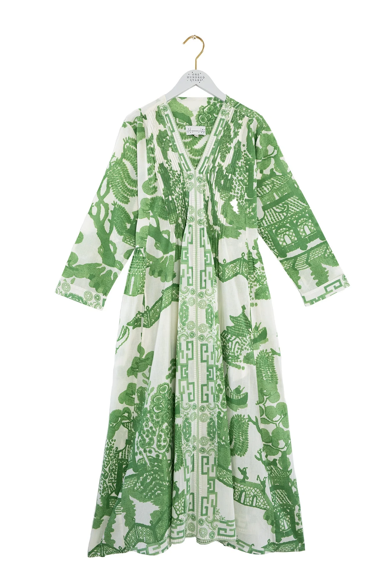 Giant Willow Green Pinch Pleat Dress - Image 10