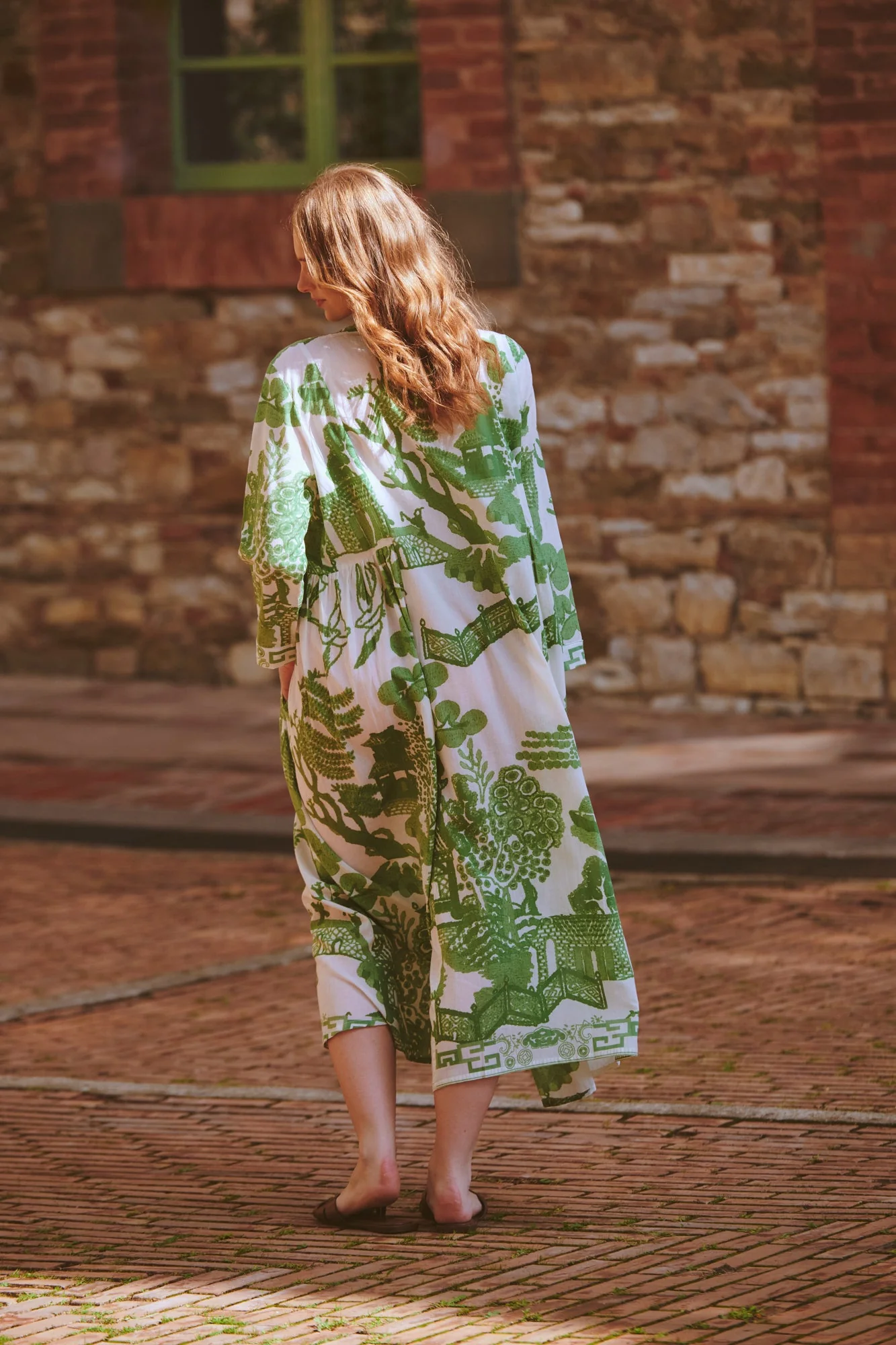 Giant Willow Green Pinch Pleat Dress - Image 3