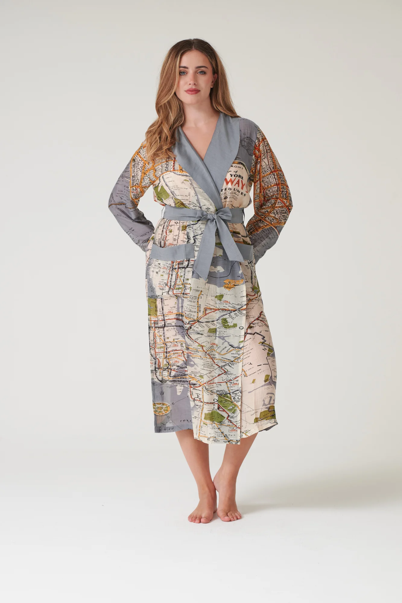 New York City Grey Map Gown - Image 5