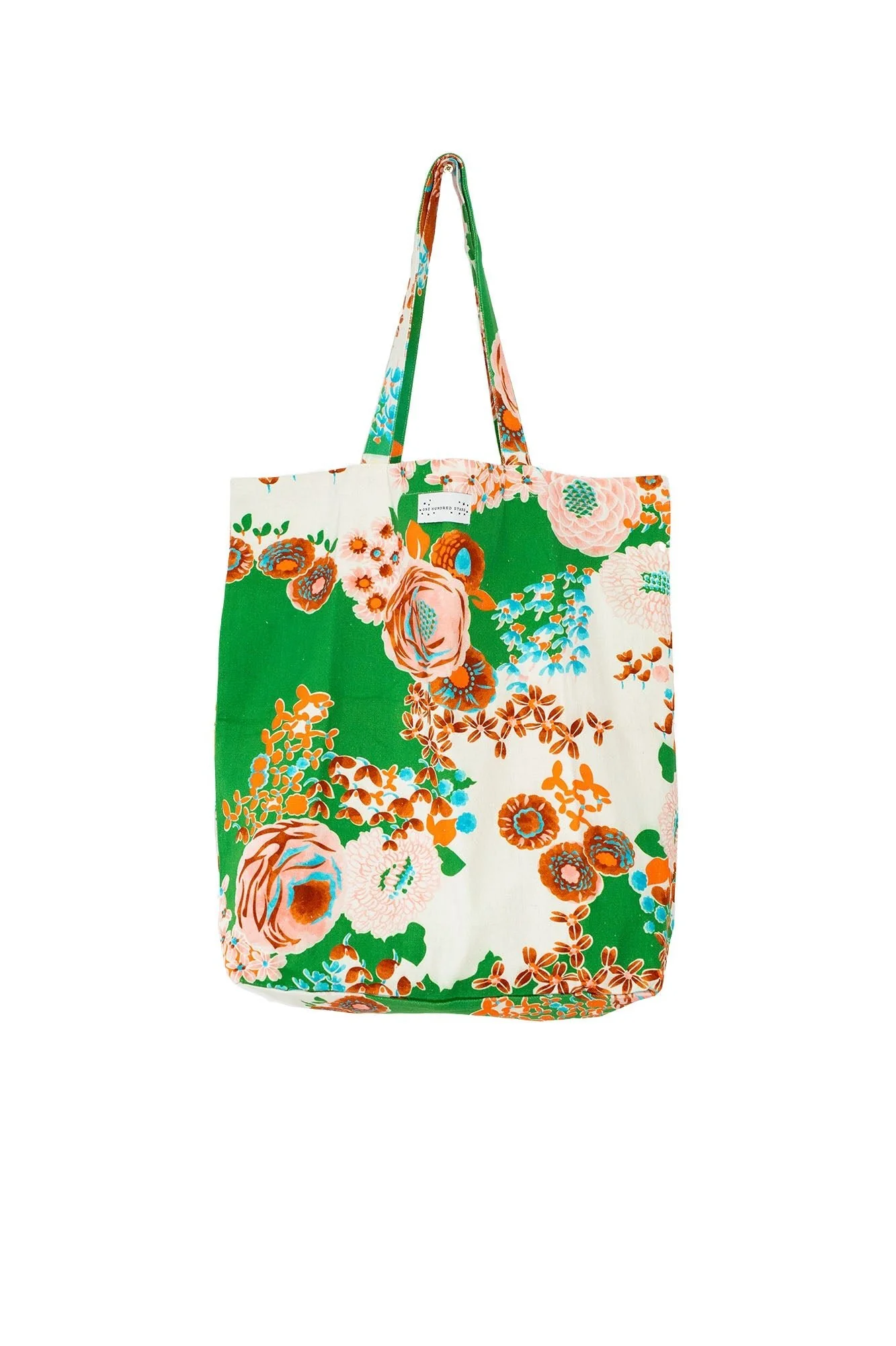 Kitsch Bouquet Green Canvas Bag - Image 2
