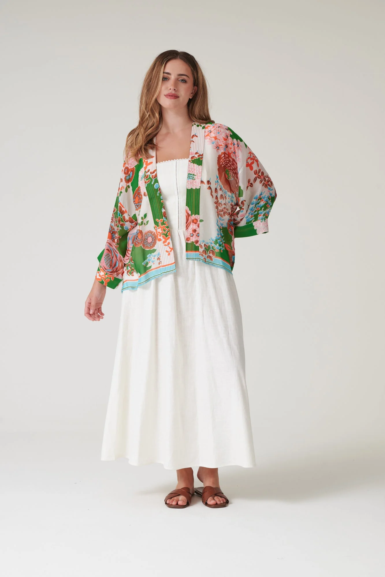 Kitsch Bouquet Green Kimono - Image 4