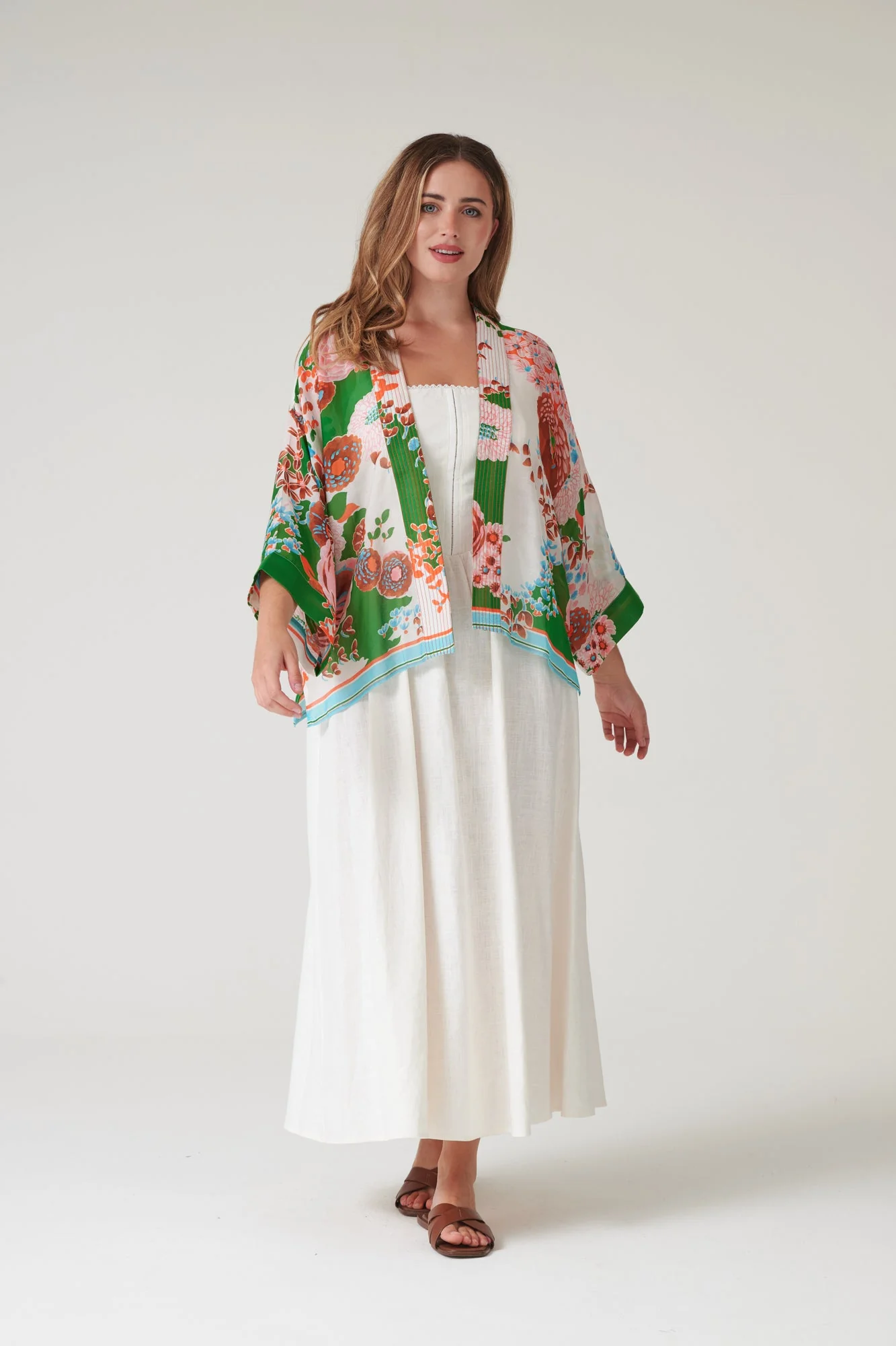 Kitsch Bouquet Green Kimono - Image 6