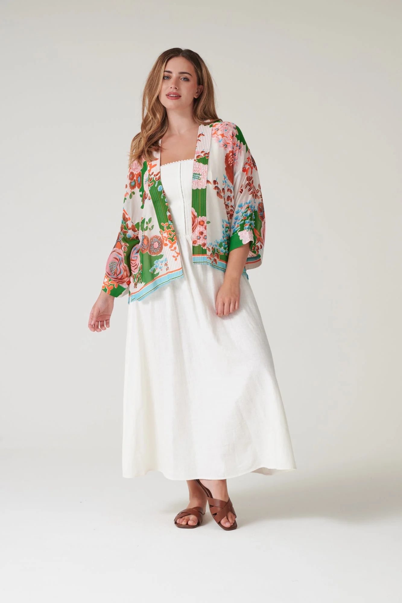 Kitsch Bouquet Green Kimono - Image 7