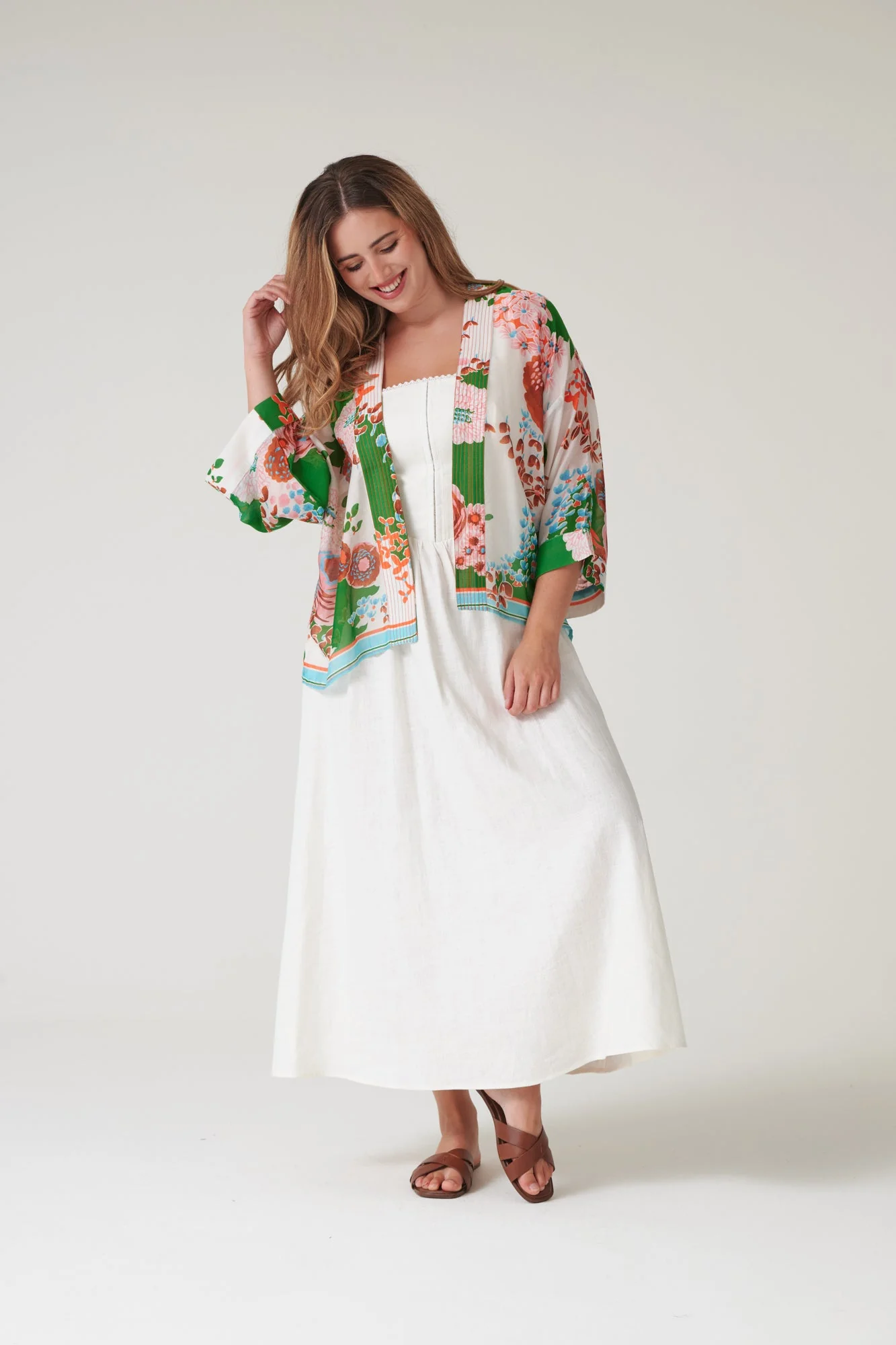 Kitsch Bouquet Green Kimono - Image 8