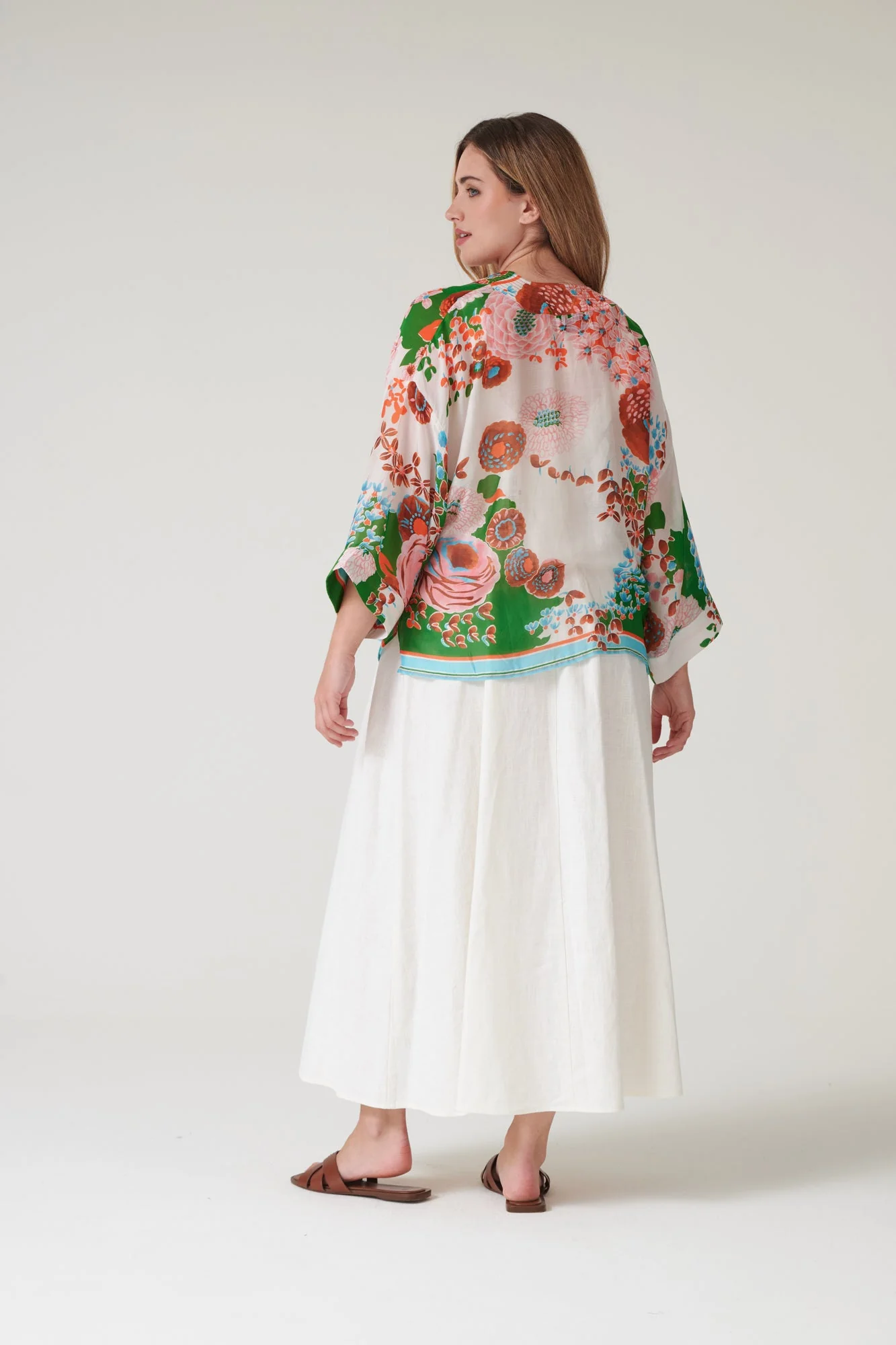 Kitsch Bouquet Green Kimono - Image 9