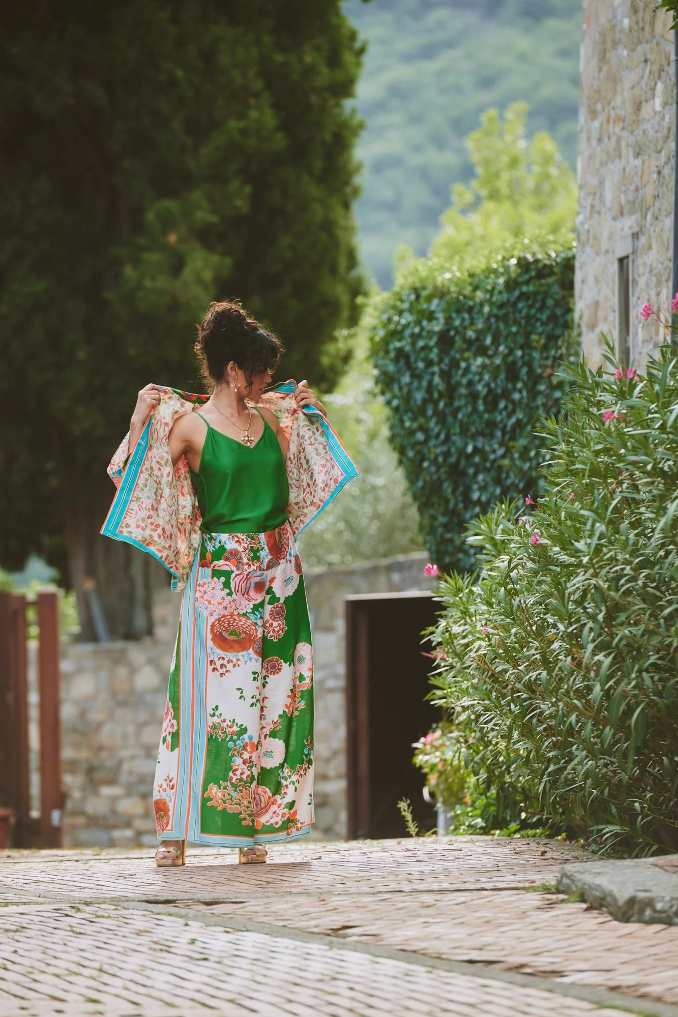 Kitsch Bouquet Green Summer Jacket - Image 7