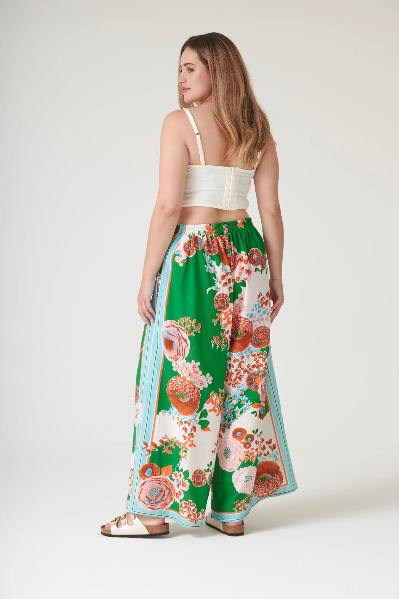 Kitsch Bouquet Green Palazzo Pants - Image 6