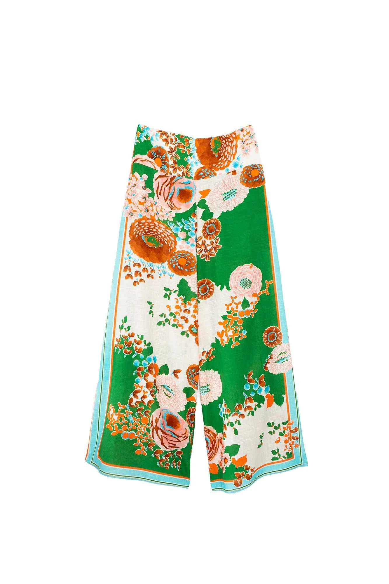 Kitsch Bouquet Green Palazzo Pants - Image 8