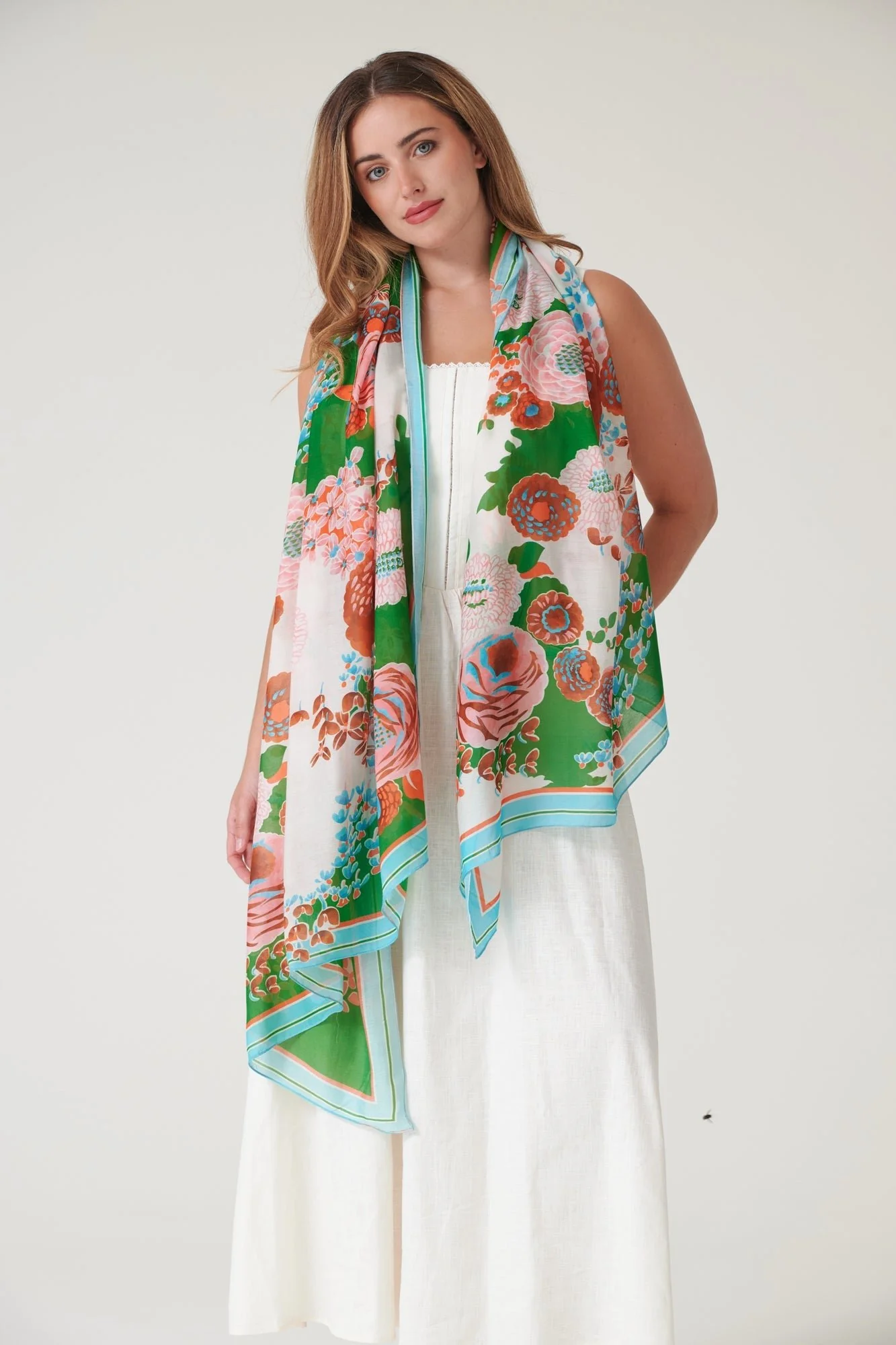 Kitsch Bouquet Green Scarf - Image 2