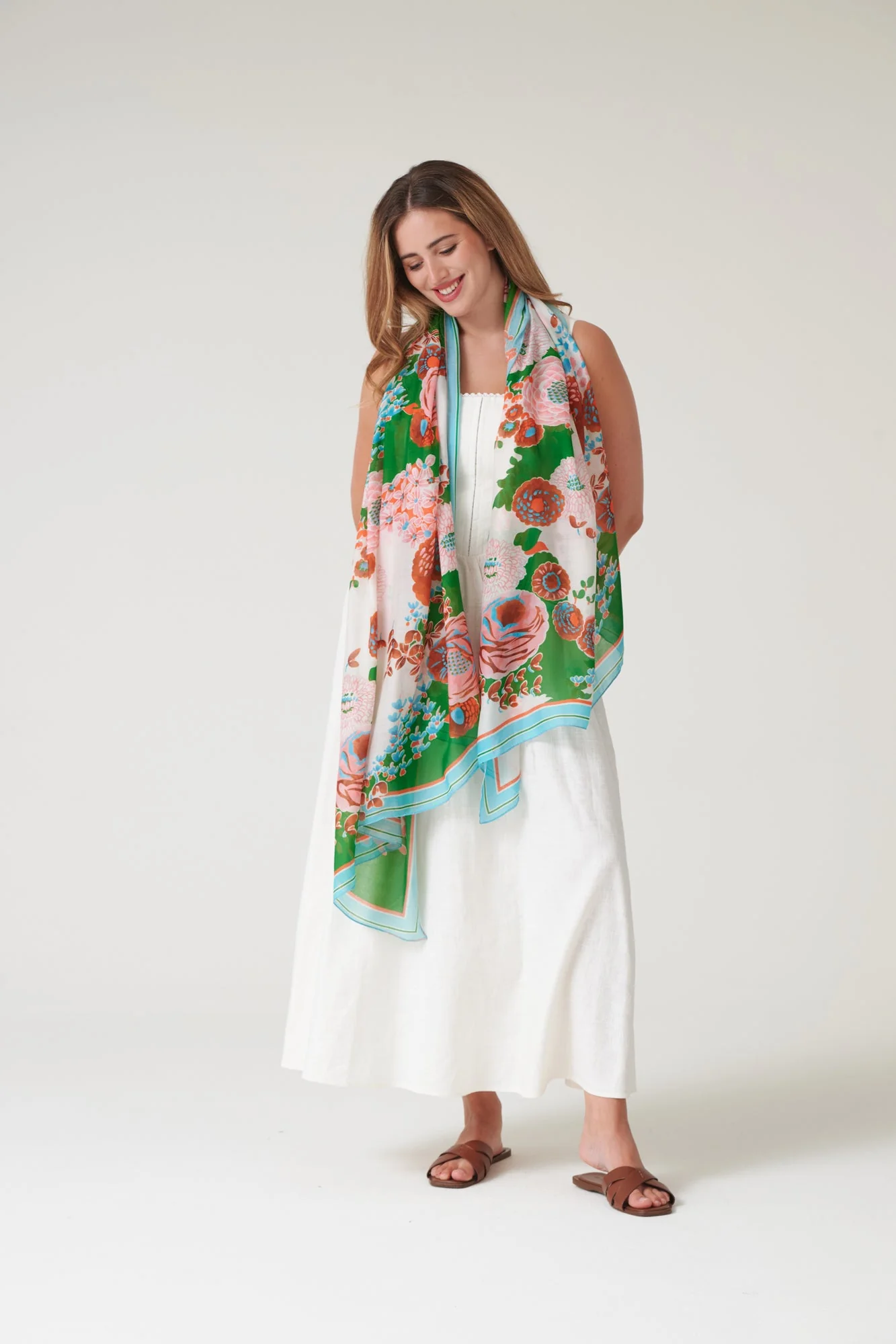 Kitsch Bouquet Green Scarf - Image 3