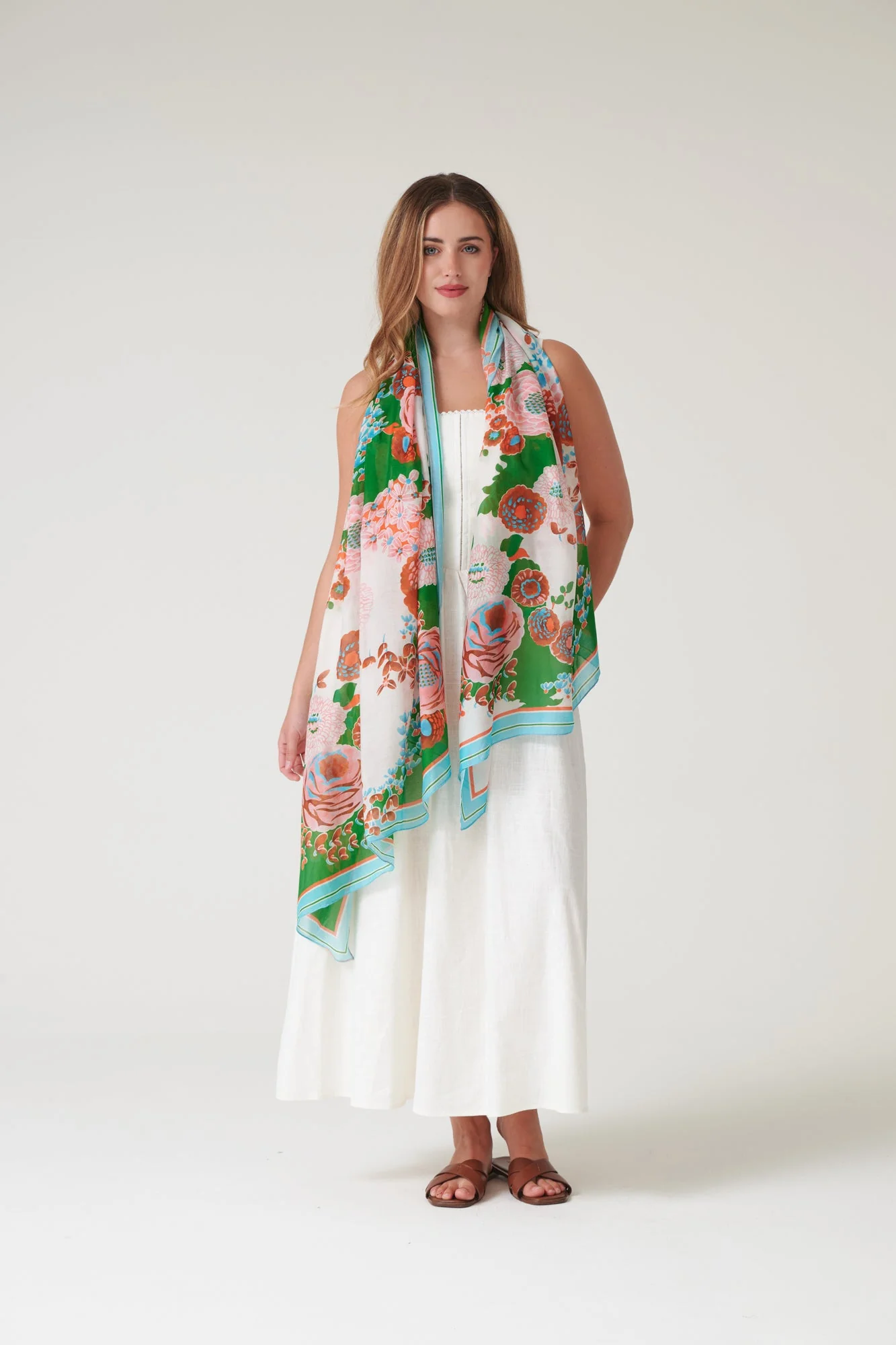 Kitsch Bouquet Green Scarf - Image 5