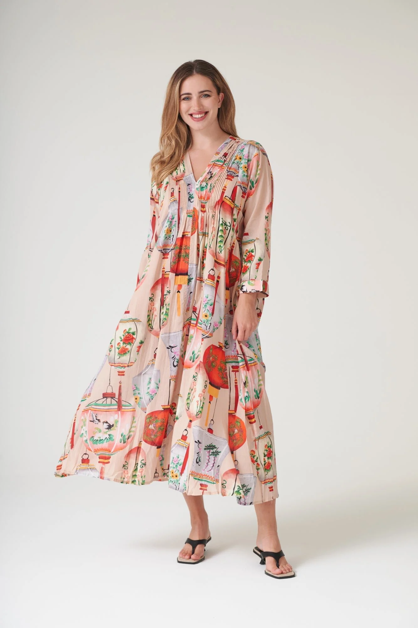 Lanterns Red Pinch Pleat Dress - Image 5