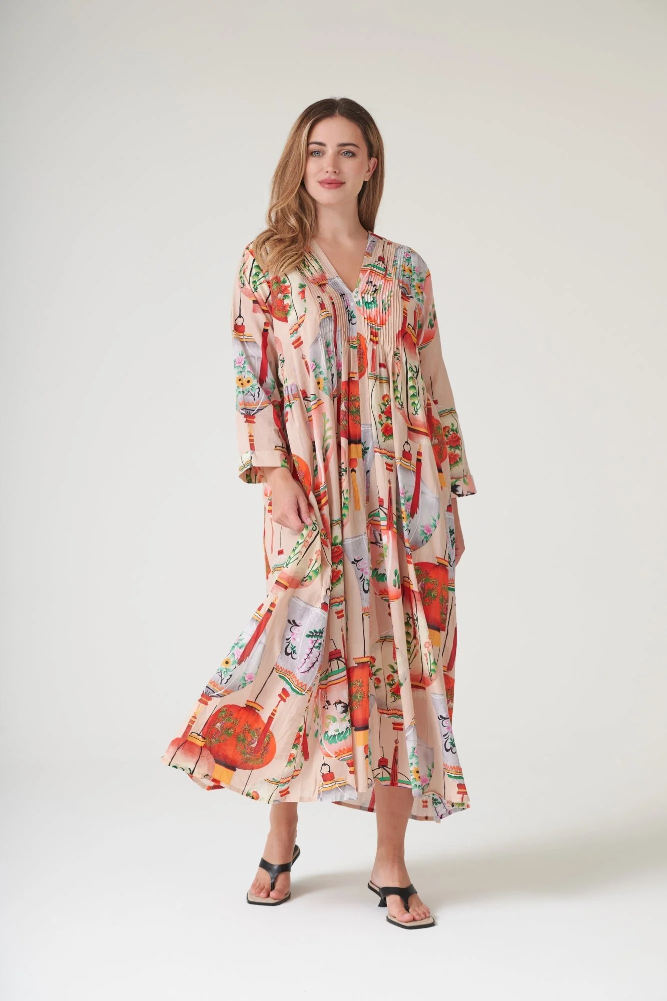 Lanterns Red Pinch Pleat Dress - Image 6