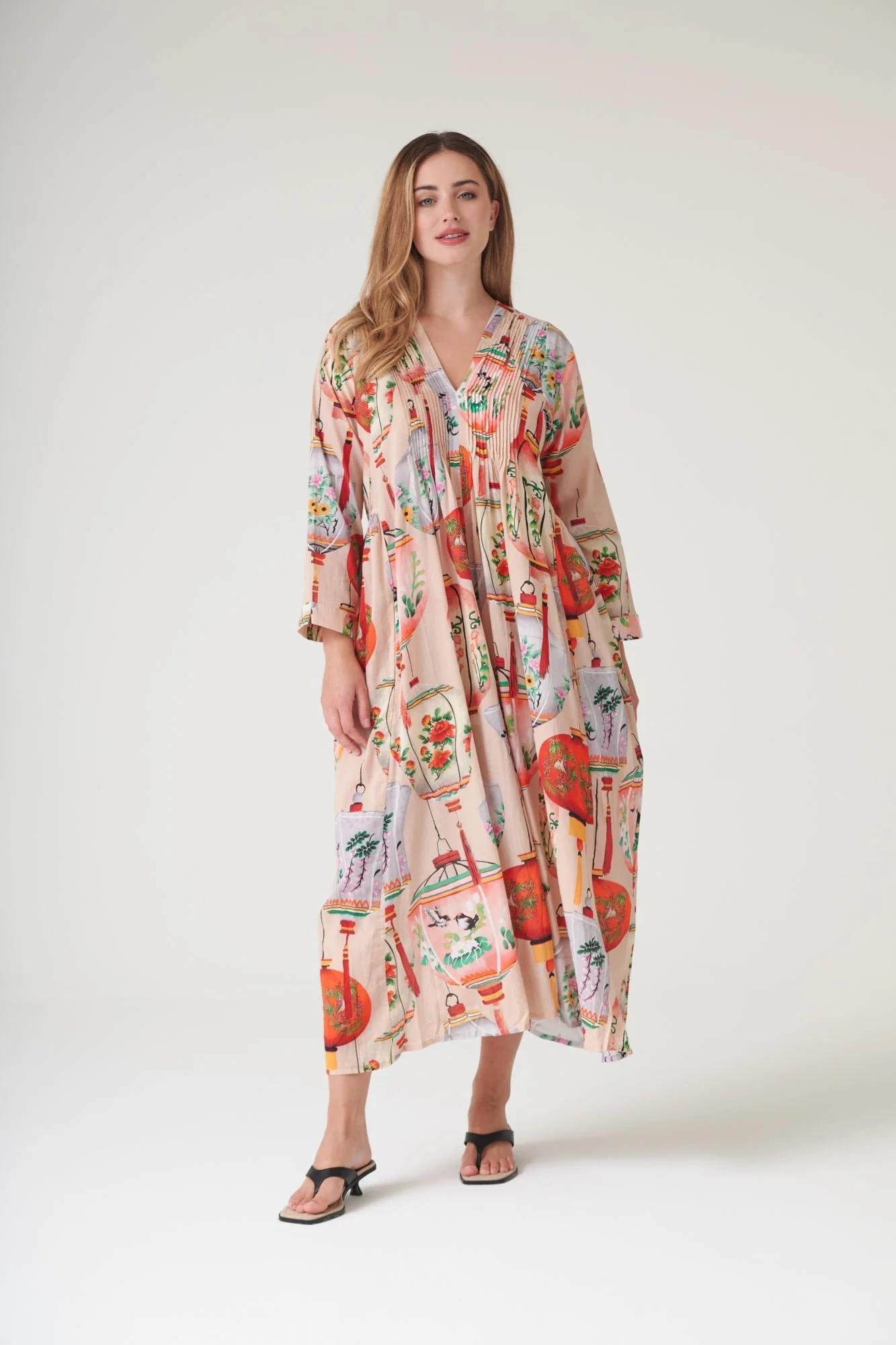 Lanterns Red Pinch Pleat Dress - Image 7